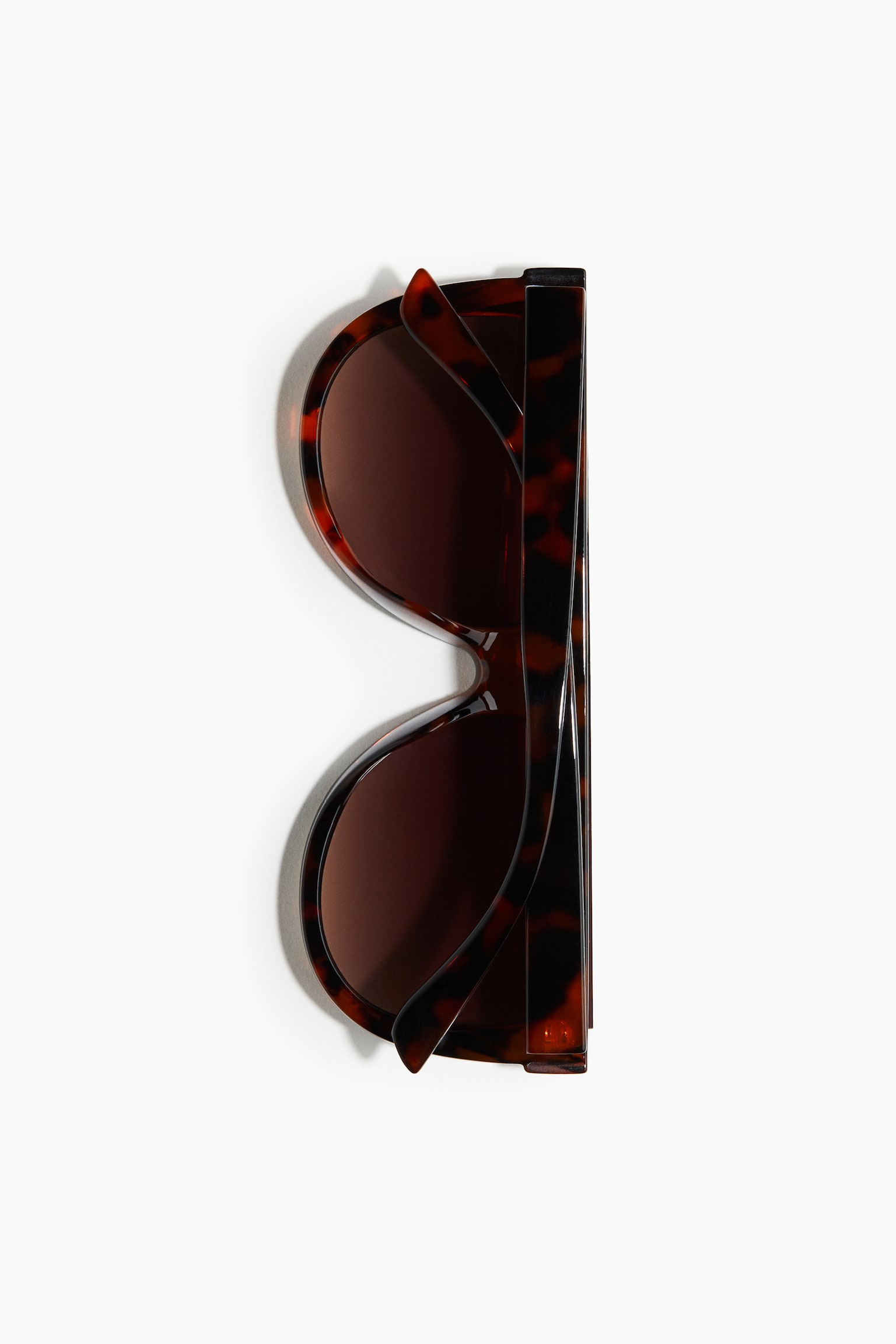 Lentes de sol cuadrados - Café/Diseño de carey - 2