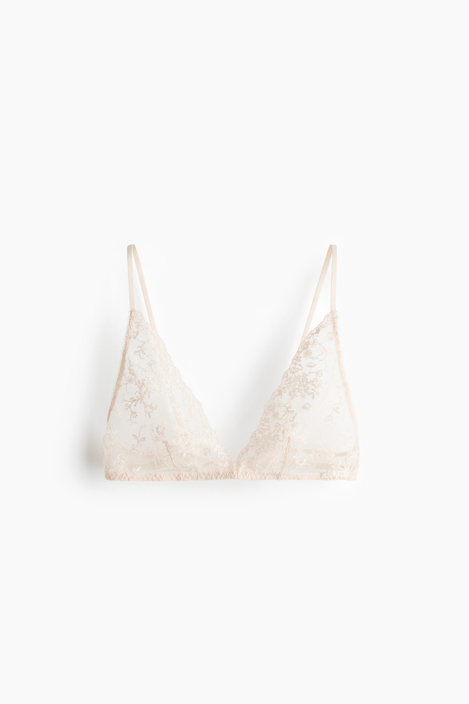 Soft embroidered bra - Light beige - 1