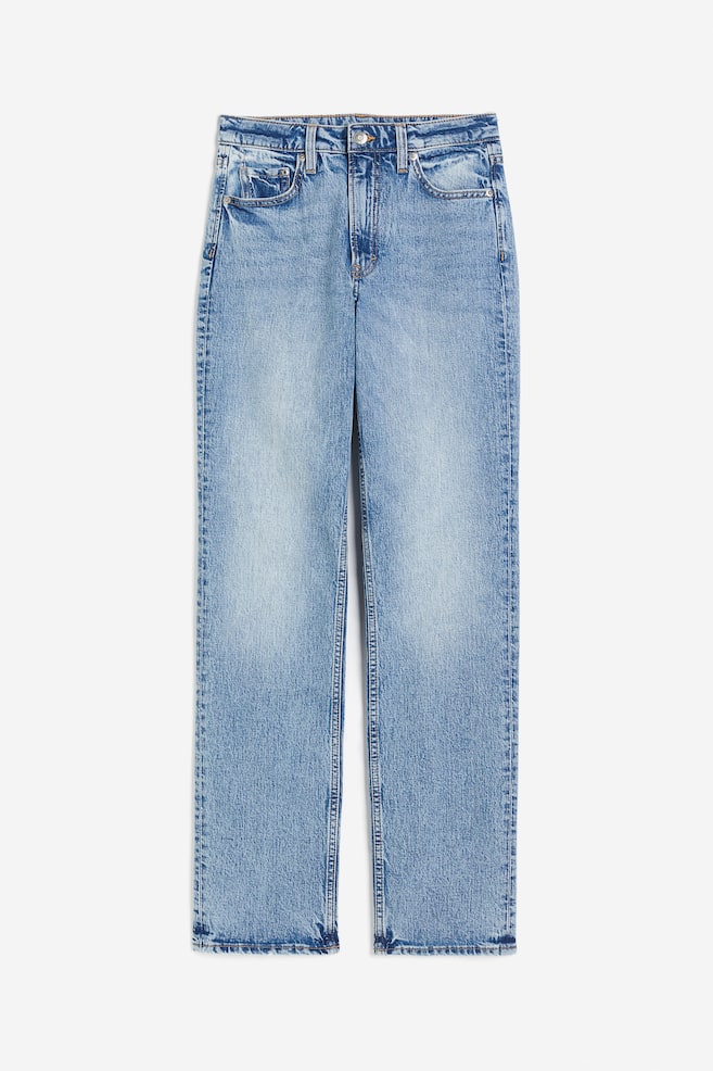 Slim Straight High Jeans - Lys denimblå/Sort/Sart denimblå/Grå/Beige/Denimblå - 2