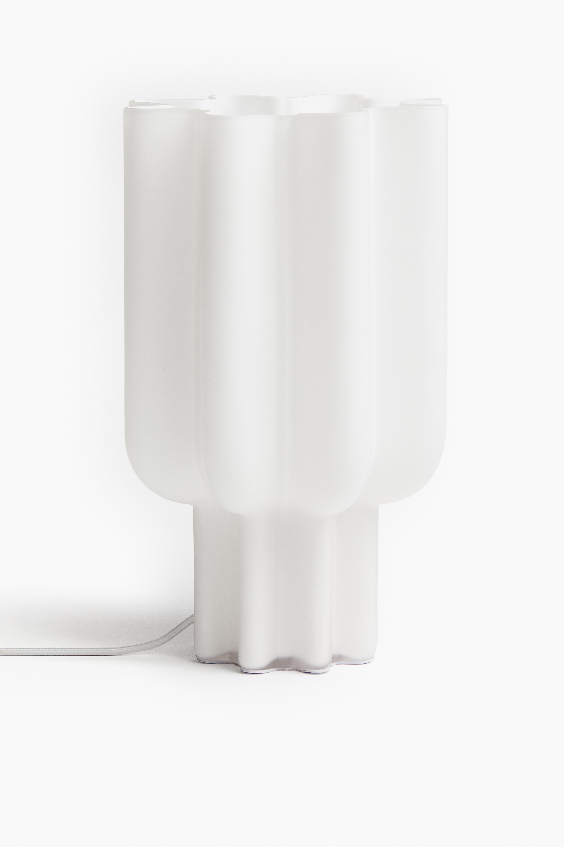 Lampe de table en verre - Blanc/Marron clair/Vieux rose