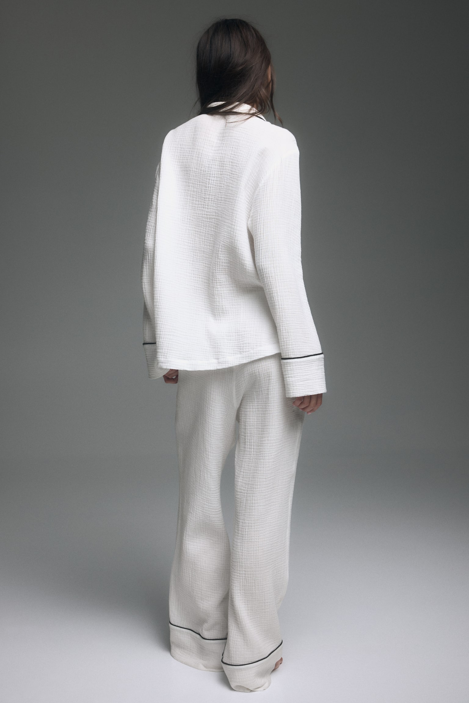 Cotton muslin pyjamas - White - 3