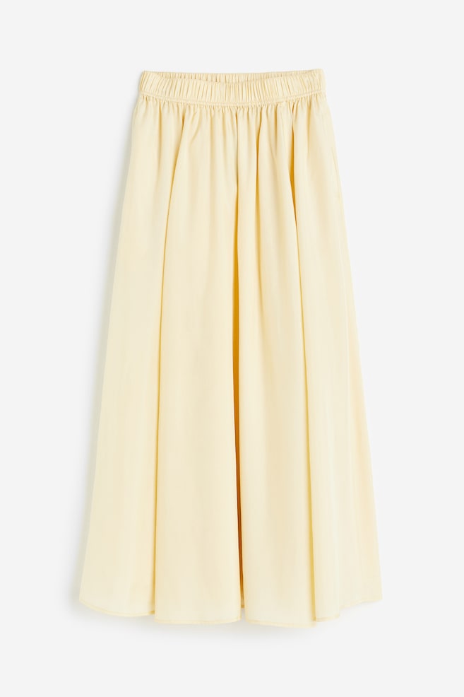 A-line silk skirt - Light yellow - 2