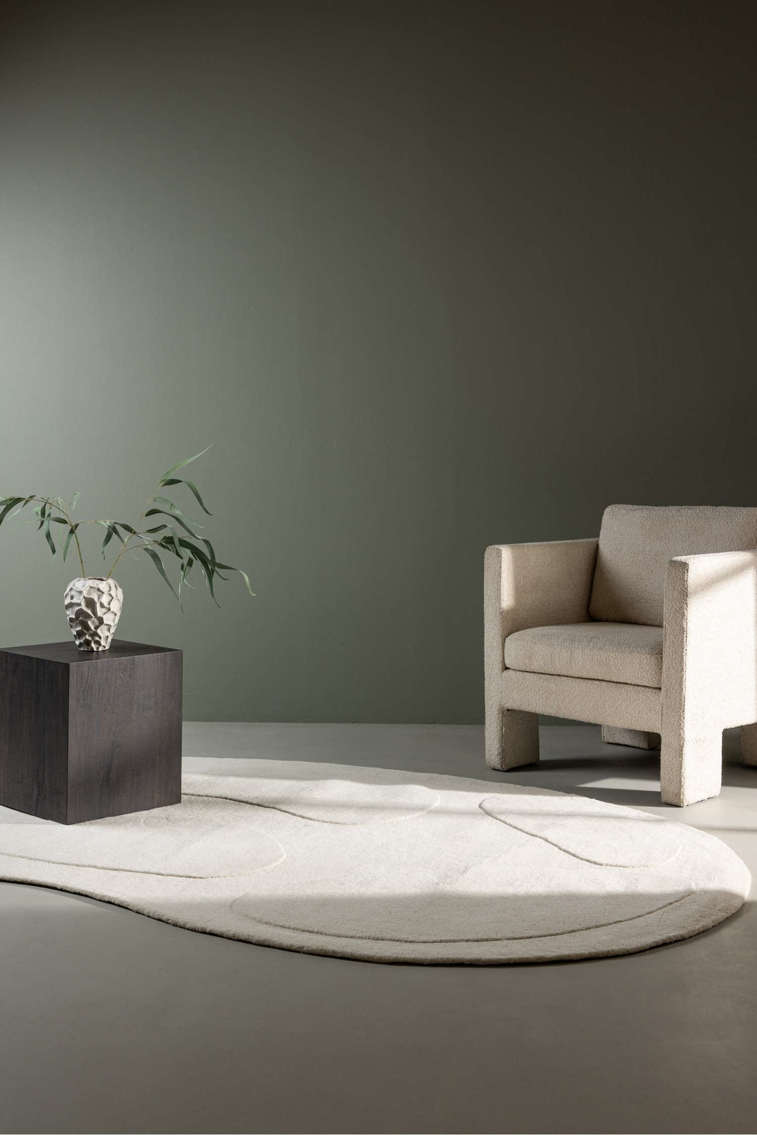 Enard Carpet - Wool, White