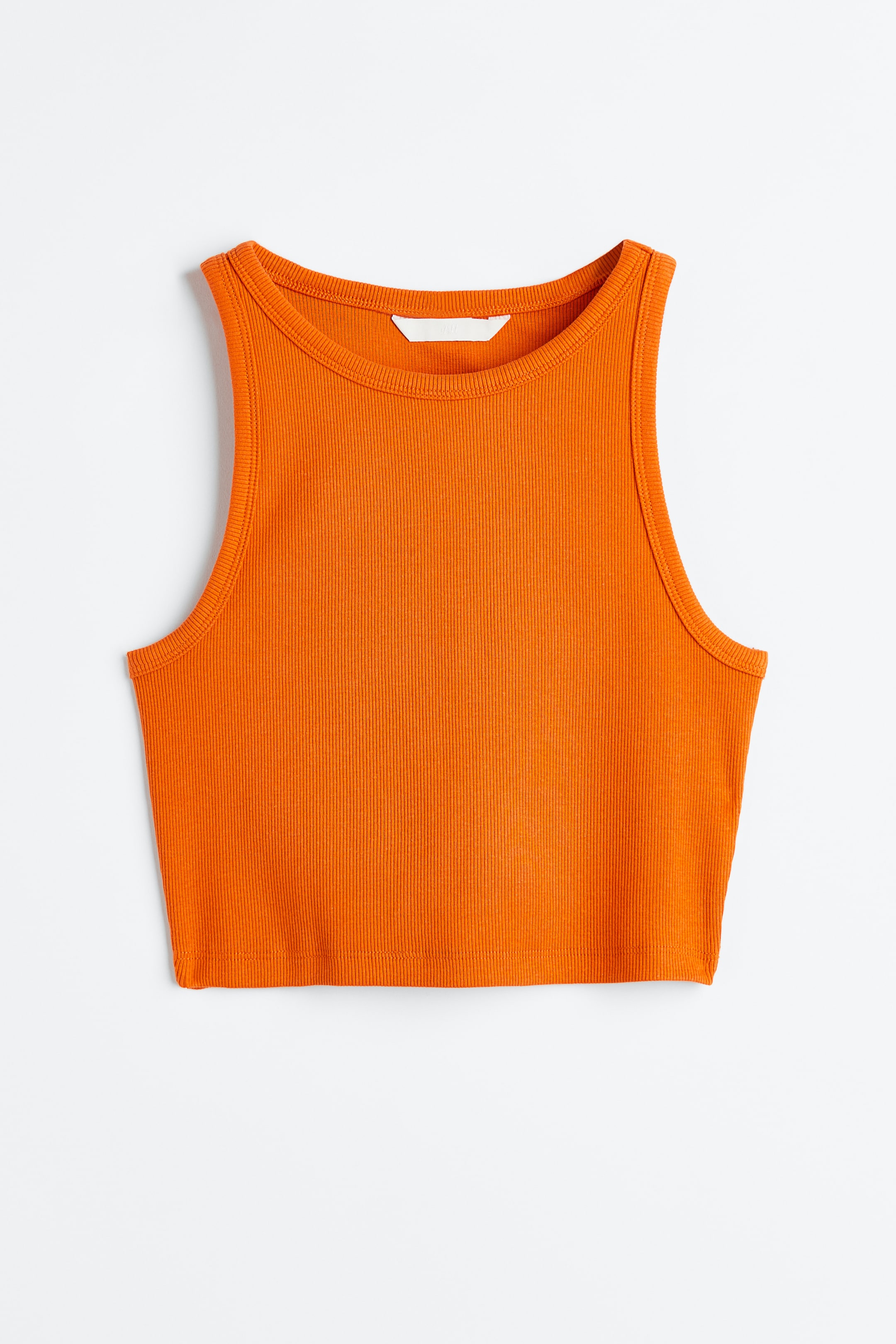 Xem ảnh lớn hơn: Áo ba lỗ lửng - Màu cam - Ladies | H&M VN 1