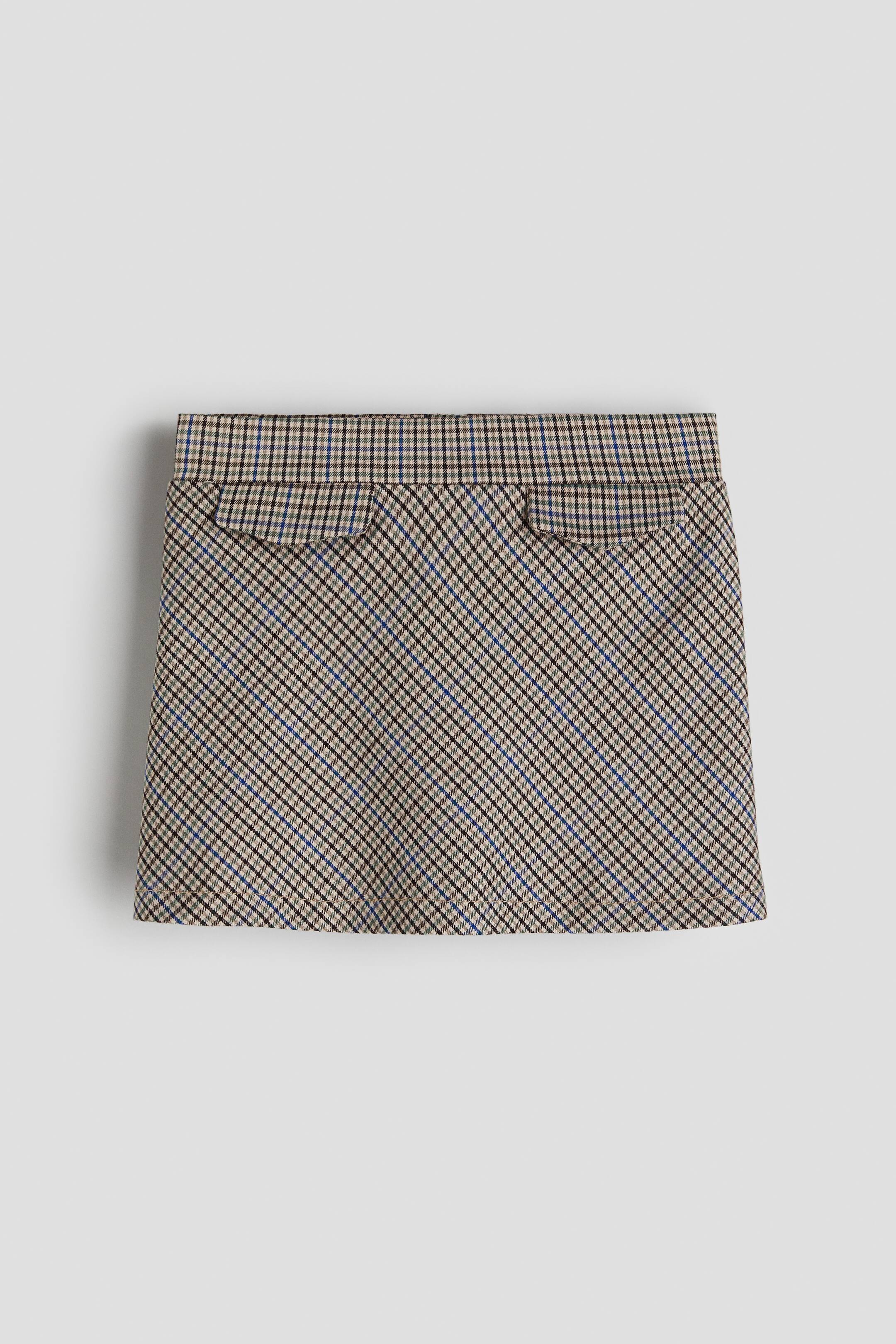 이미지 확대 보기: 우븐 스커트 - 베이지/체크 - Kids | H&M KR 1
