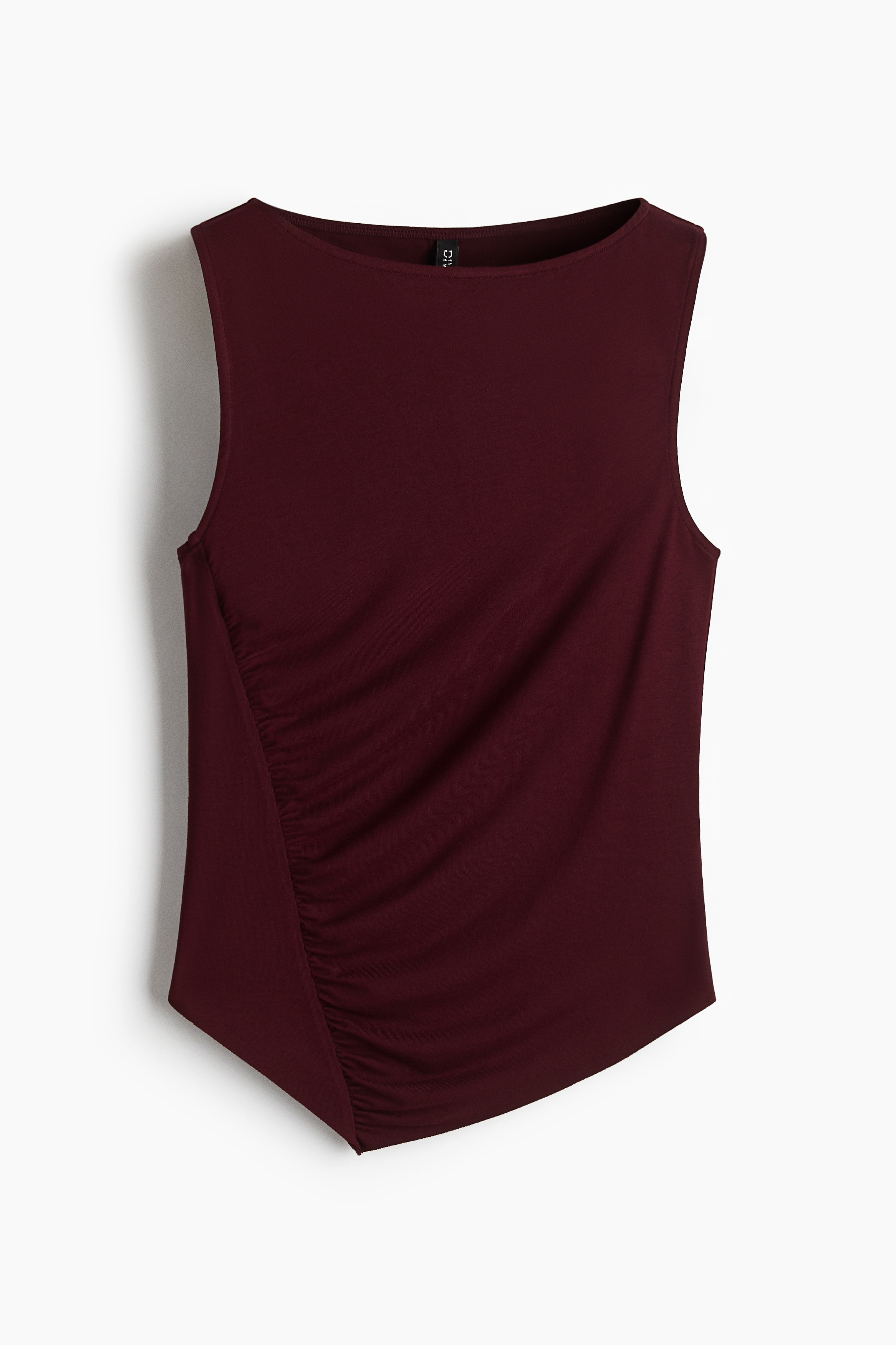 Draped Jersey Sleeveless Top