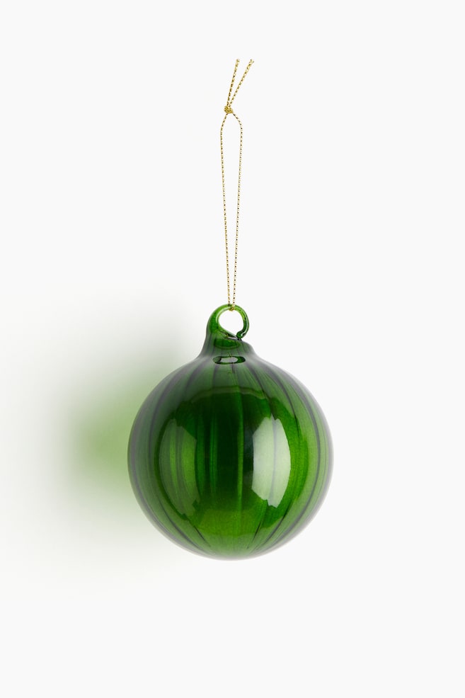 Glass bauble - Green/Red - 1