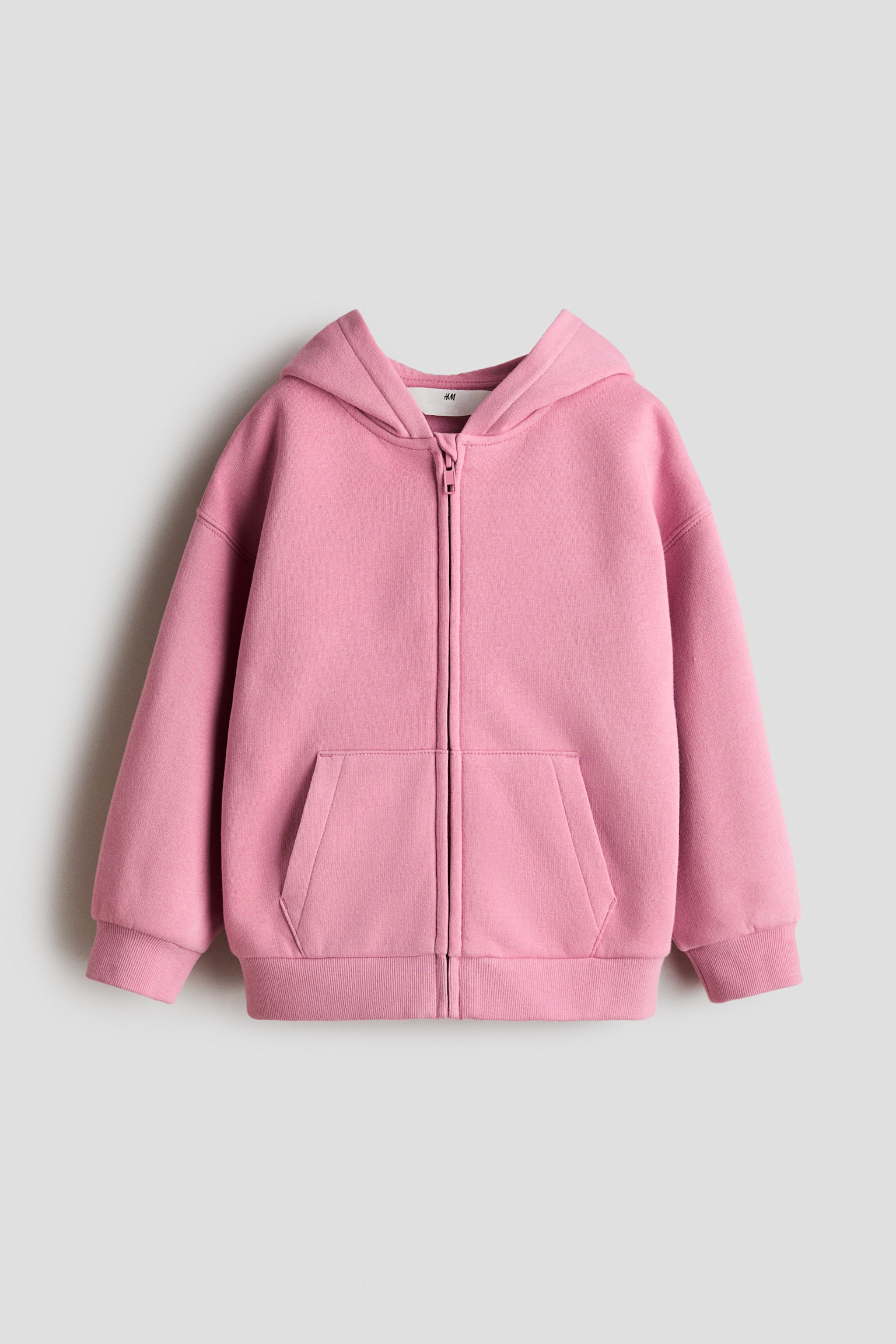 Felpa oversize con cappuccio e cerniera - Rosa/Viola chiaro