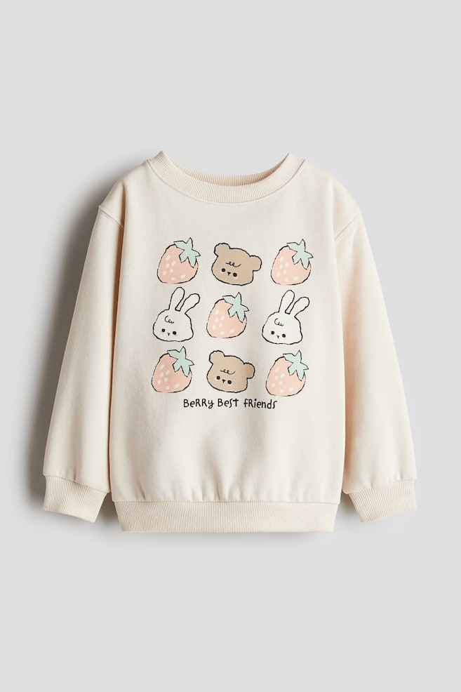 Sweatshirt - Açık bej/Berry Best Friends - 1
