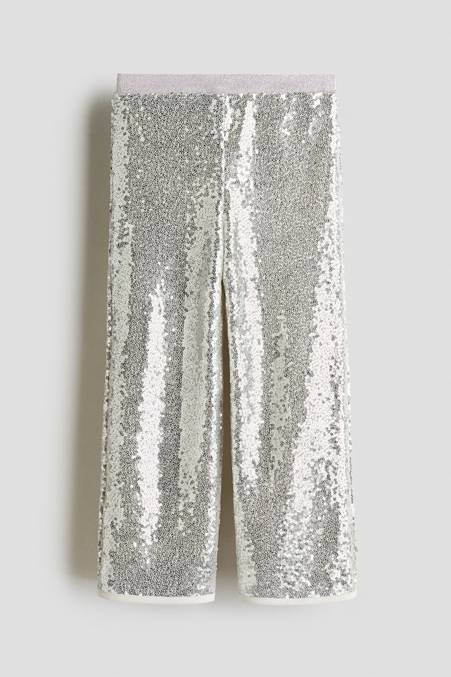 Paillettenhose - Silberfarben/Schwarz/Rosa - 1