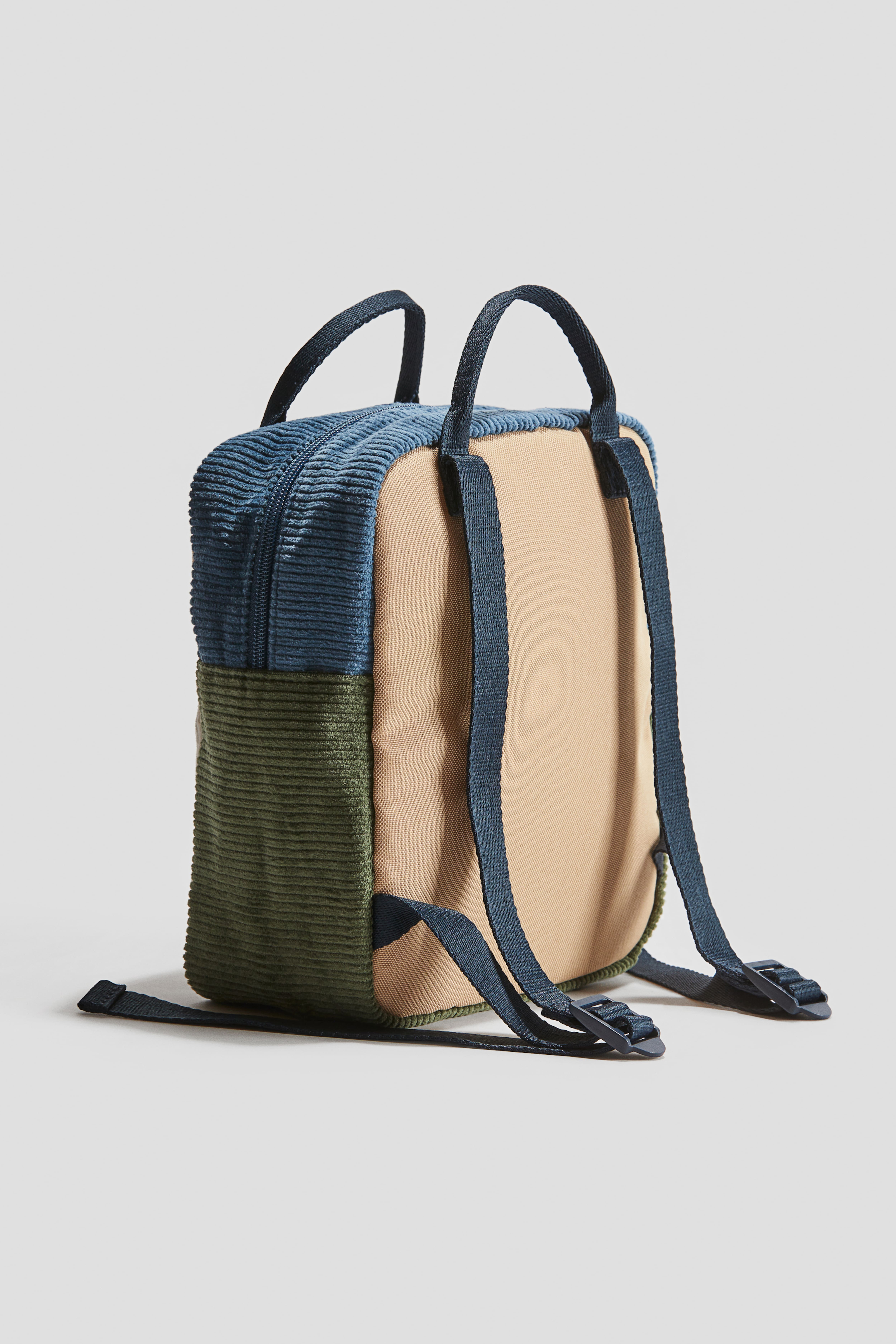 Blue corduroy backpack hotsell