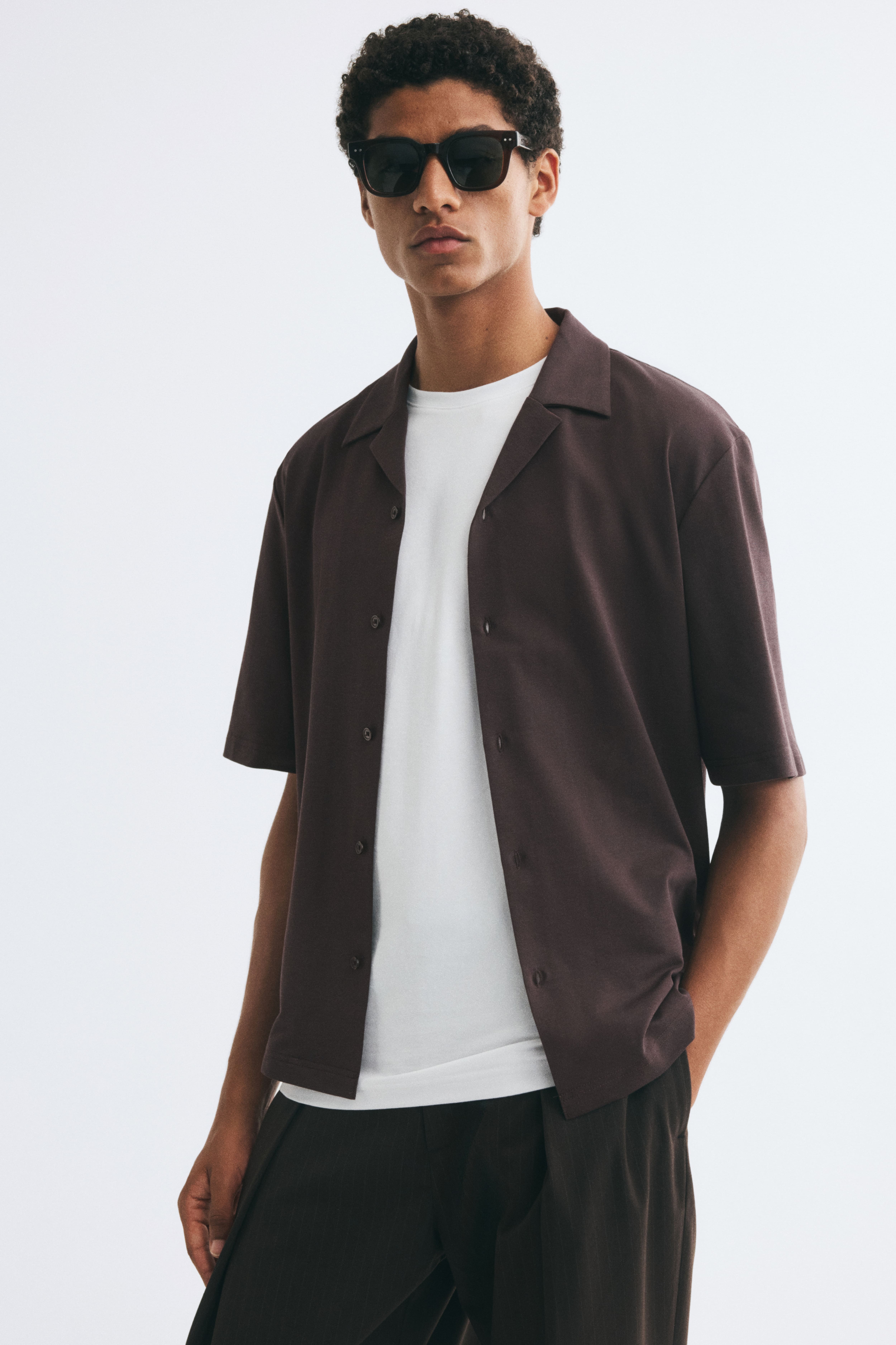 Regular-Fit Jersey Resort Shirt