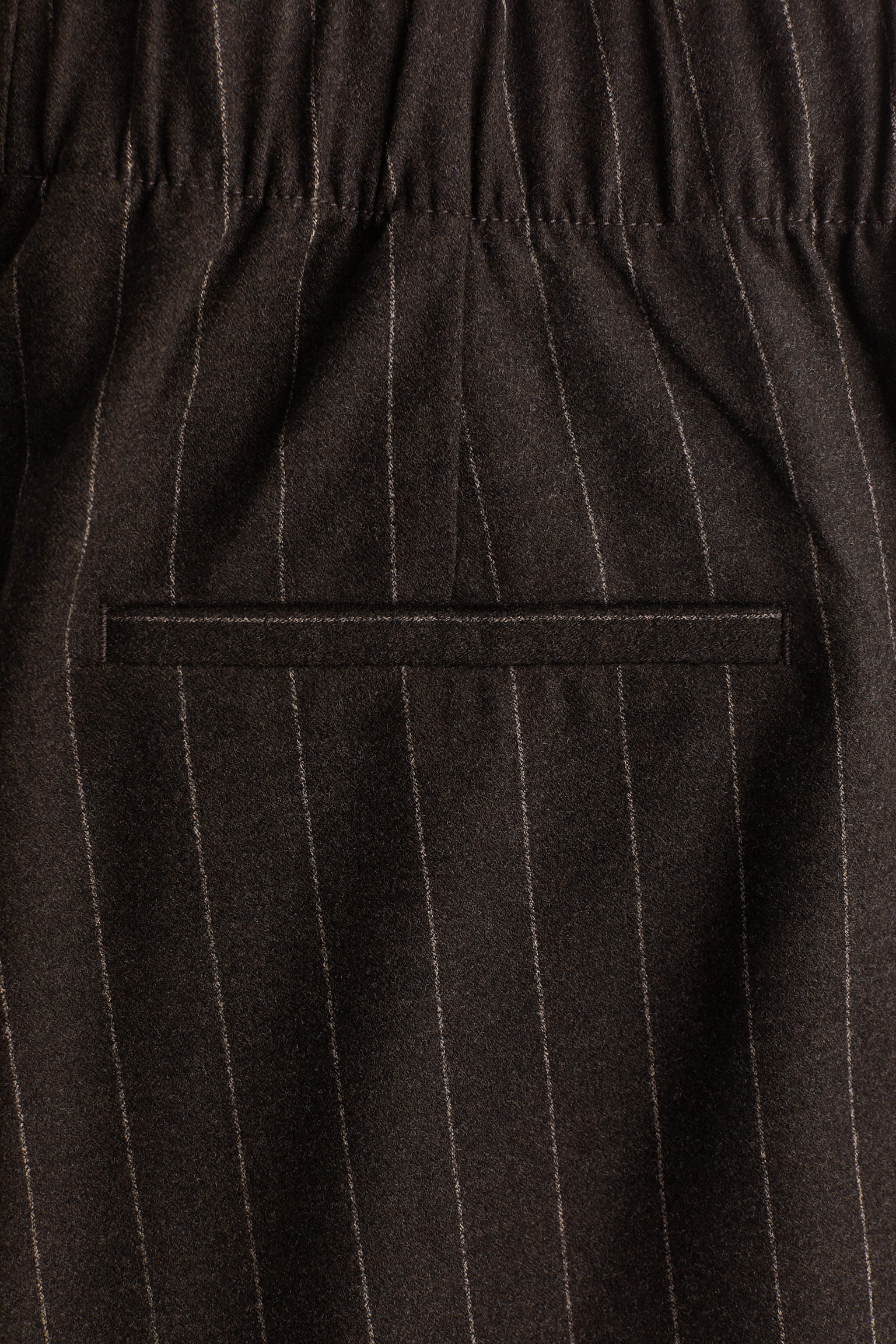 Wide pull-on trousers - Dark brown/Pinstriped/Beige/Dark grey - 6
