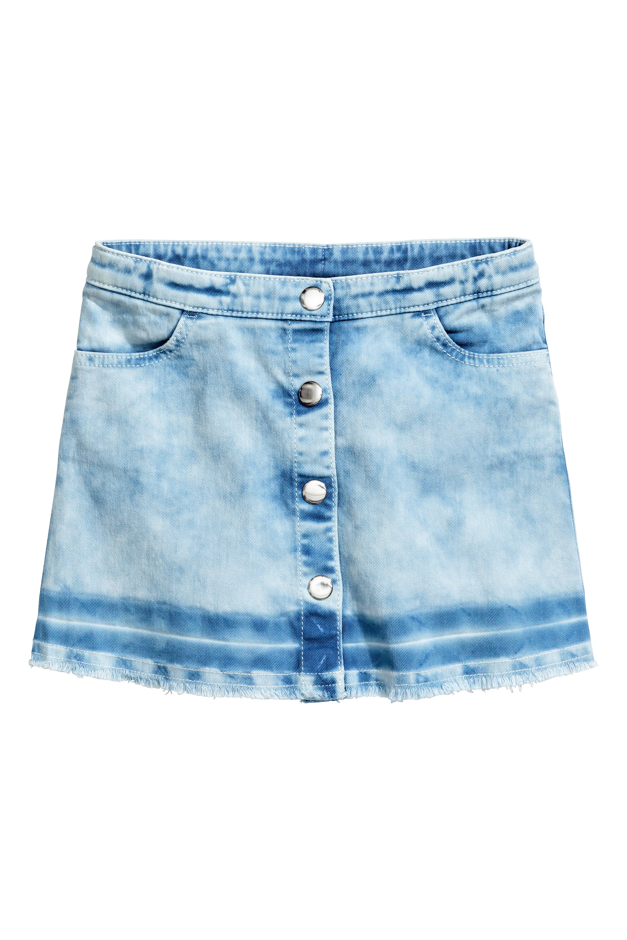 View larger image: Button detail skirt - Blue washed out - Kids | H&M GB 1