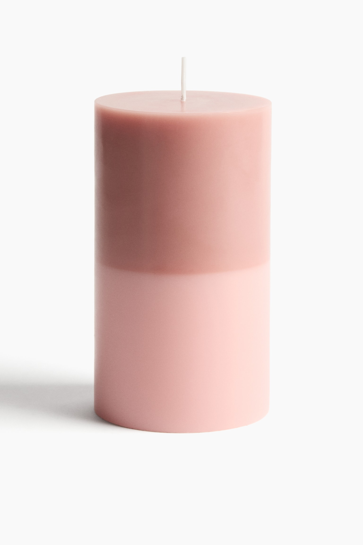 Large pillar candle - Light dusty pink/Taupe/White/Yellow/Green/Colour block - 2