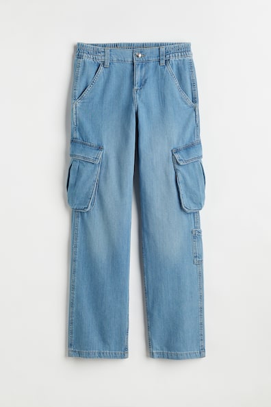 Low Waist Cargo Jeans - Blau - Ladies