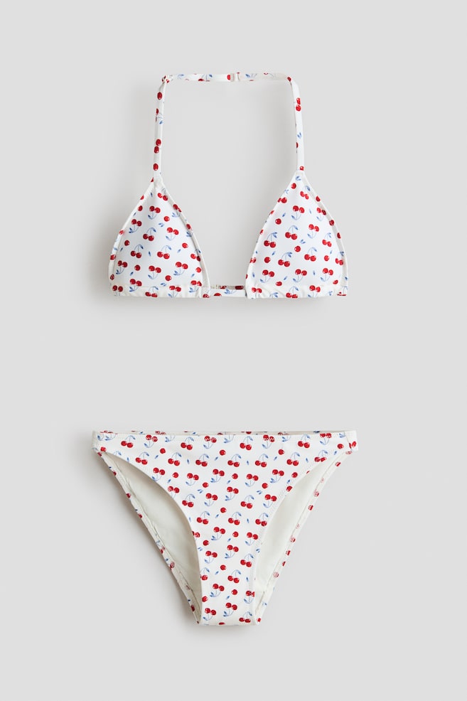 Maillot triangle deux pièces - Blanc/cerises/Noir/Bleu/motif/Bleu marine/Bleu foncé/étoiles - 1
