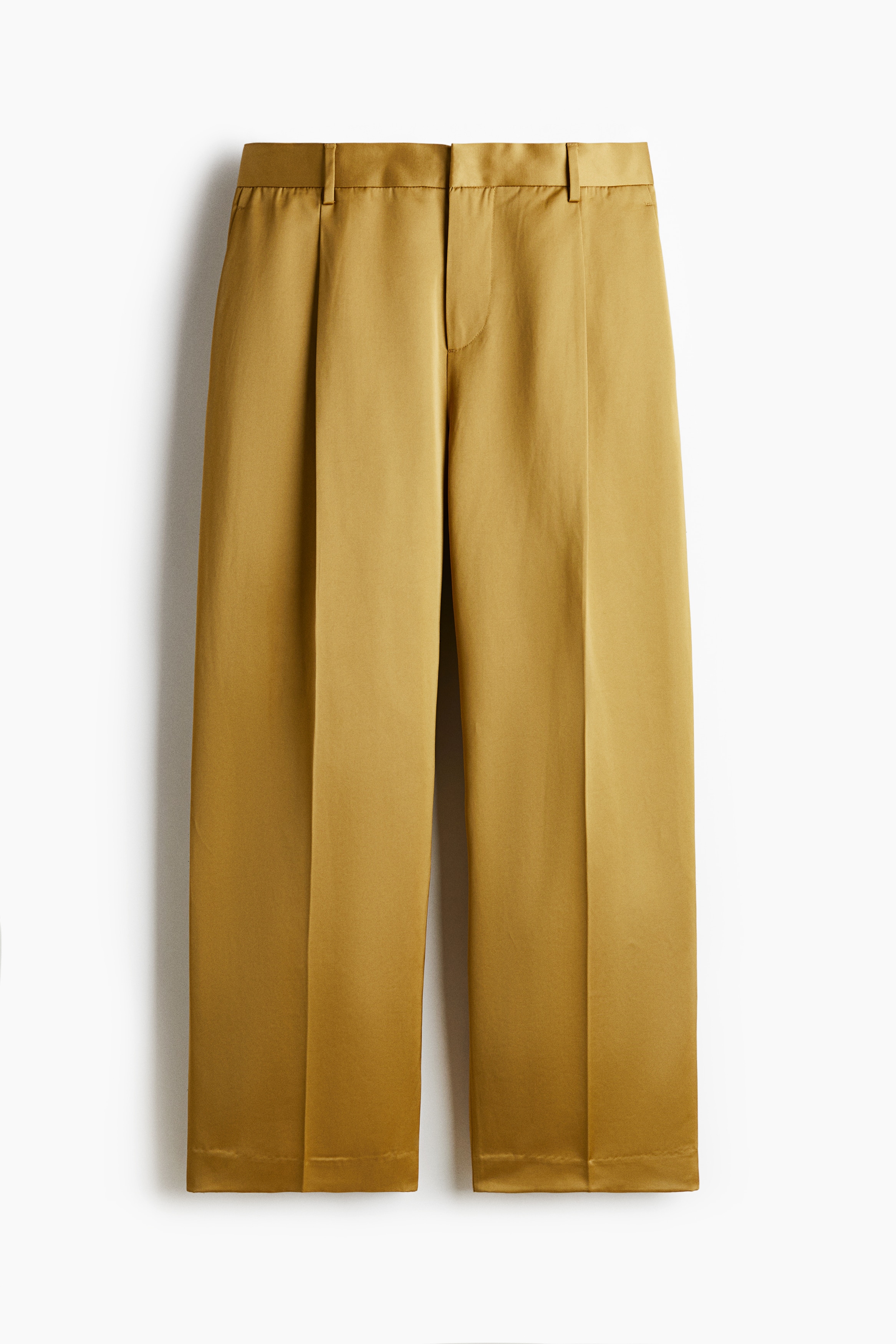 Regular Fit Satin suit trousers - Olive green