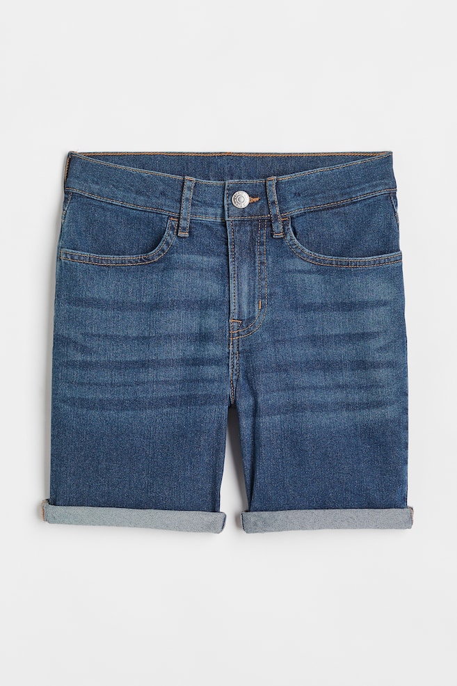 Slim Fit Denim Shorts - Regular waist - Short - Dark denim blue - Kids ...