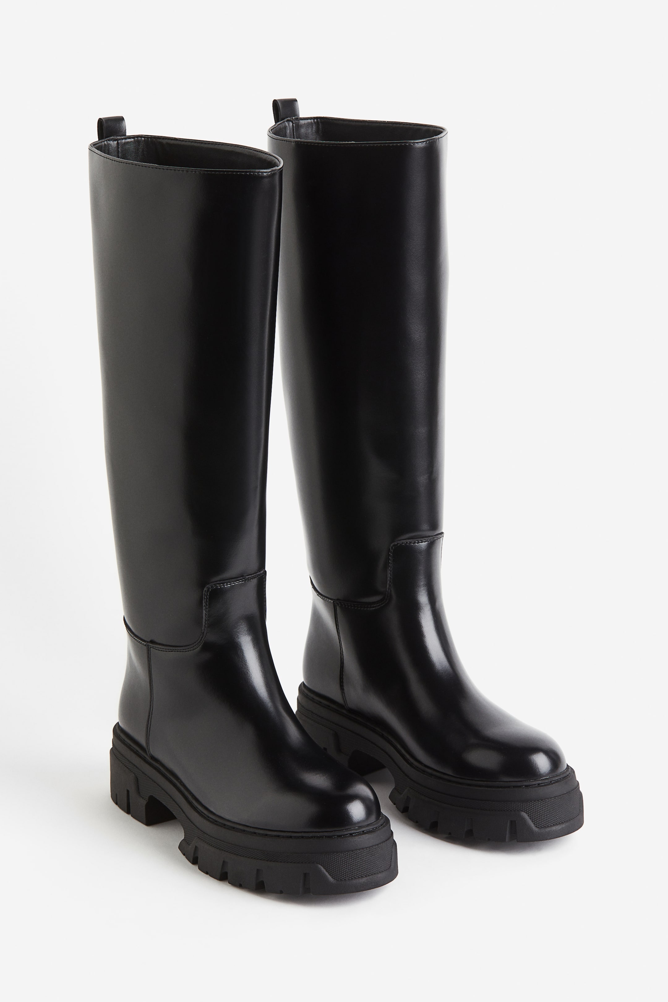 Knee-high Boots - Low heel - Black - Ladies | H&M US