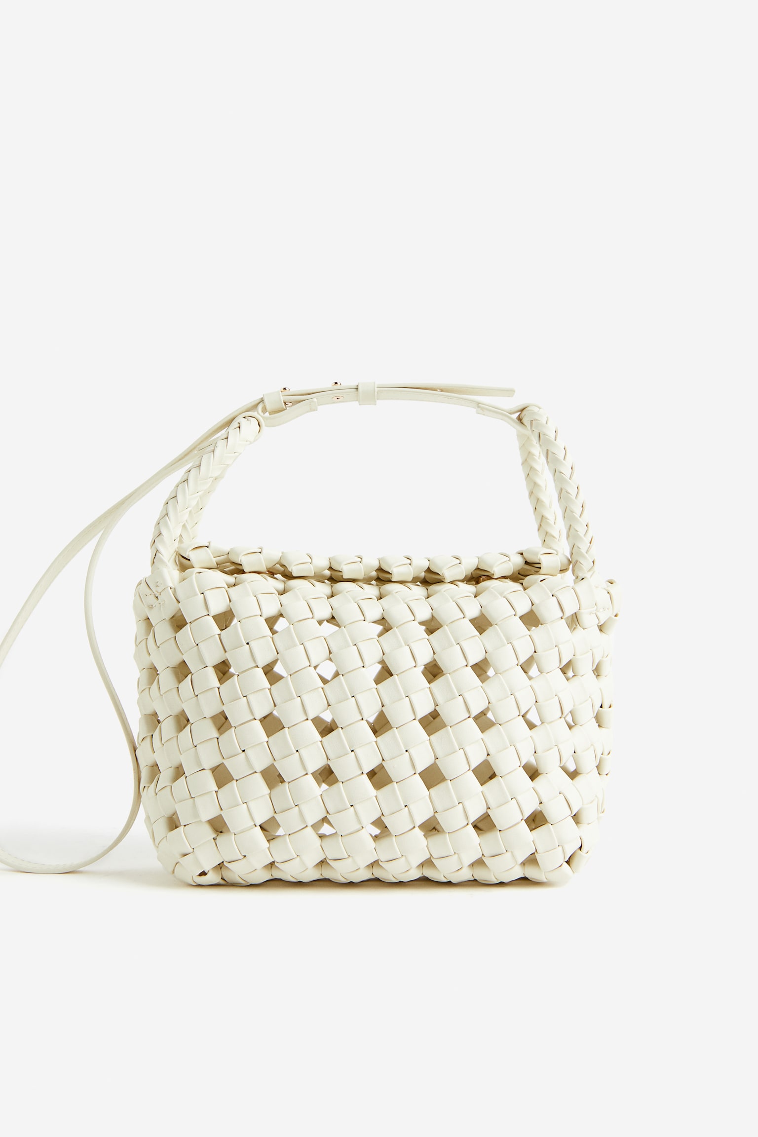 Braided Crossbody Bag - Pale yellow - 2