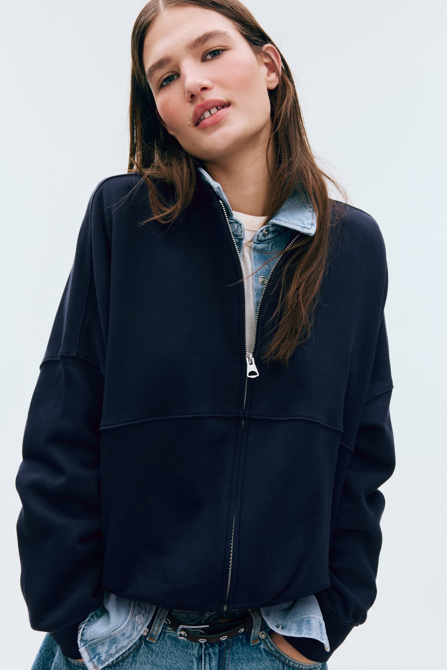 Bomber jacket - Navy blue - 1
