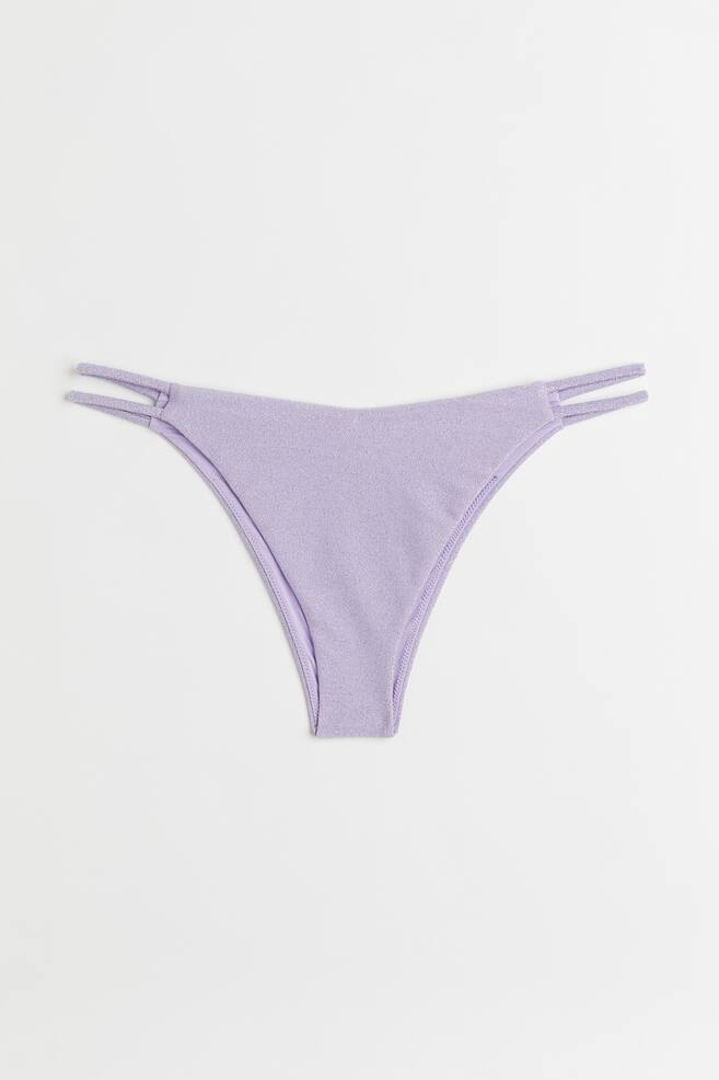 Brazilian bikini bottoms - Light purple/Glitter/White/Green - 1