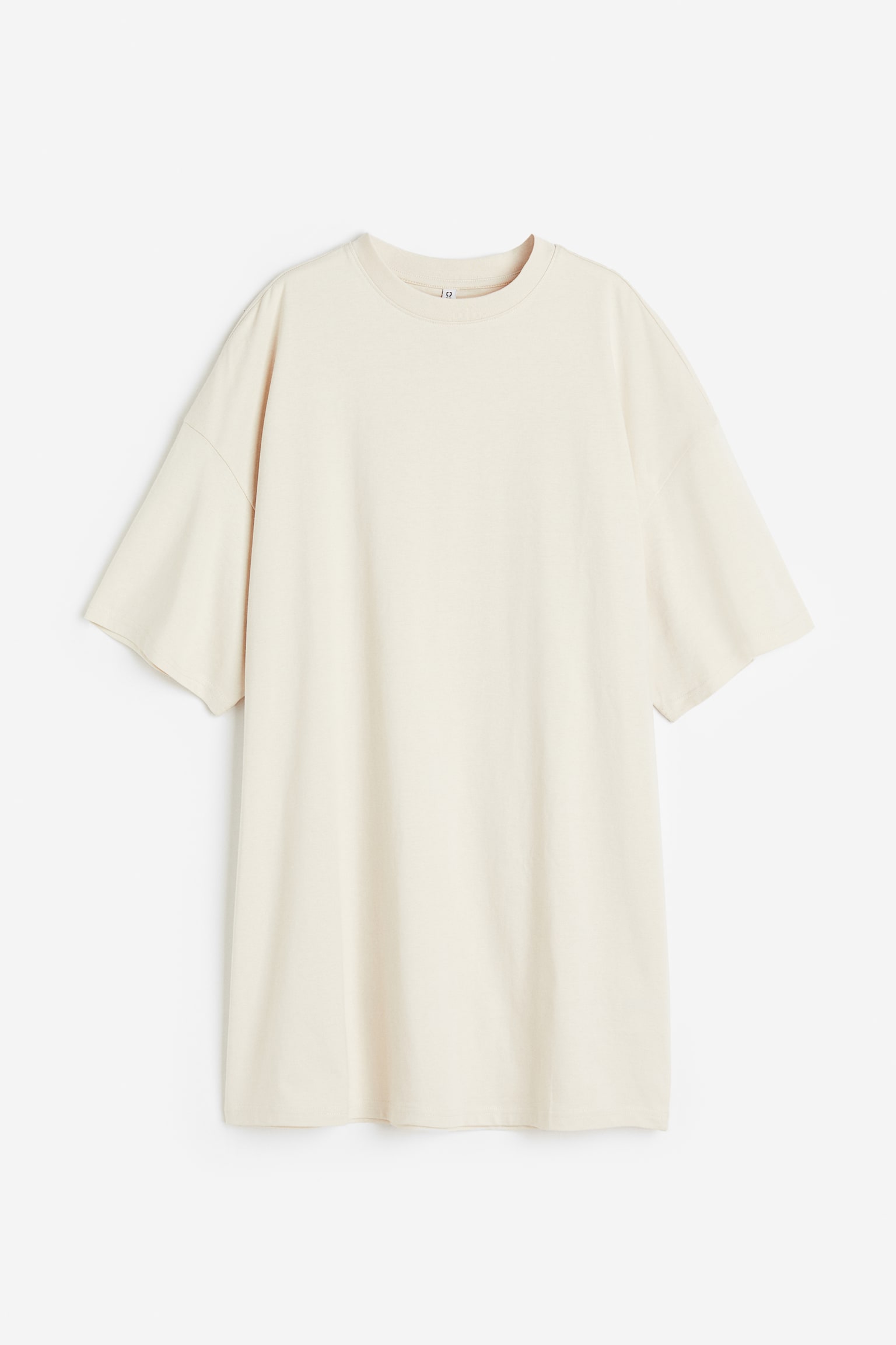 Oversized T-shirt dress - Light beige/Light grey marl/Black/White/Light yellow/Light beige/Light grey/Navy blue/Dark grey/Khaki green - 1