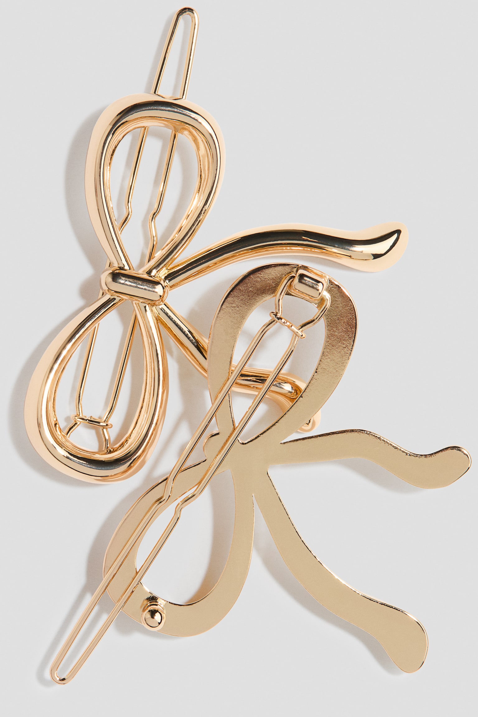 Аксессуары для волос H&M 2-Pack Hair Clips, цвет: Золотой — фото 2