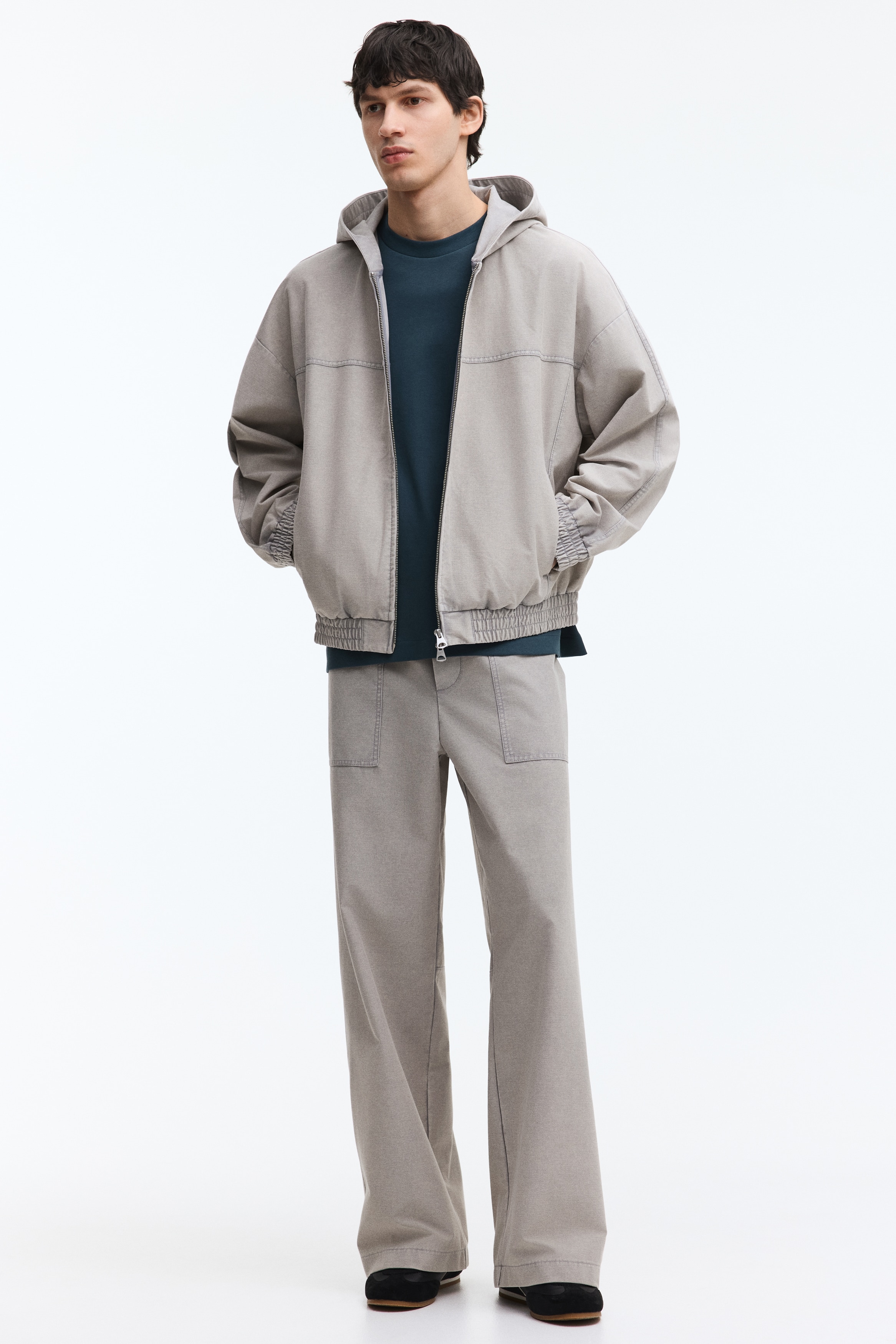 Donji deo trenerke Relaxed Fit-Svetlosiva