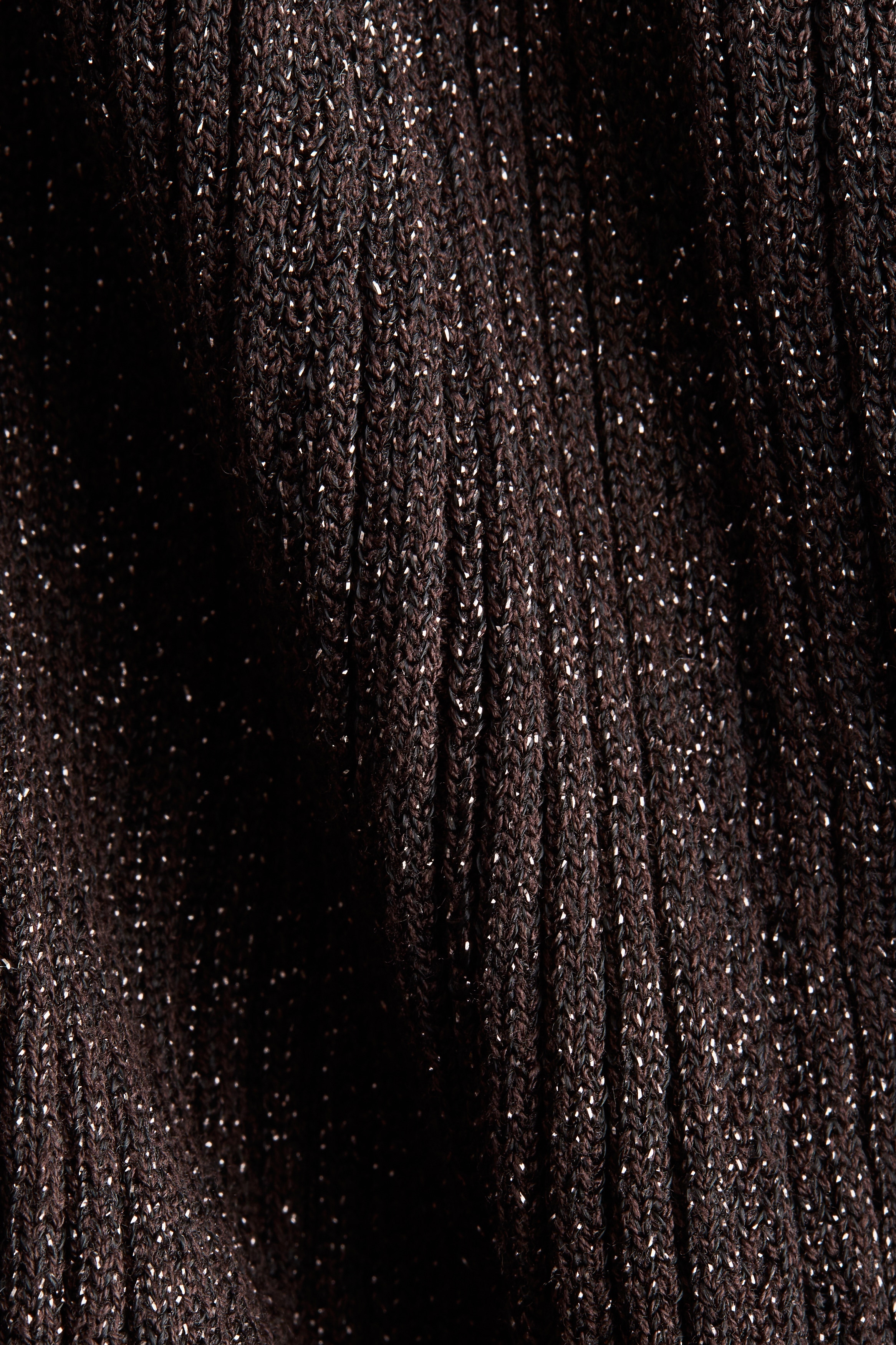 Shimmering rib-knit top