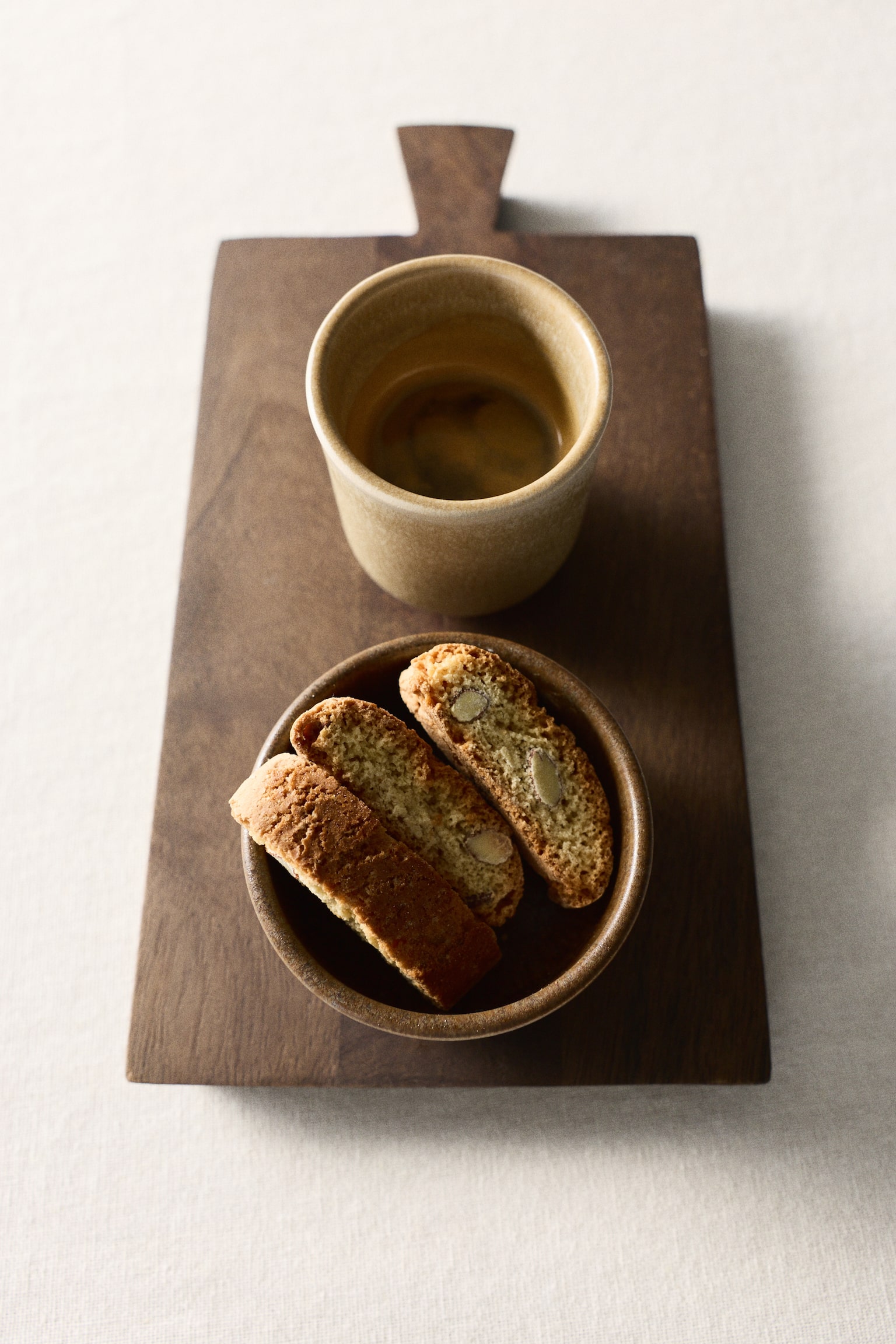4-pak espressokop i stentøj - Mørkebrun/Beige - 1