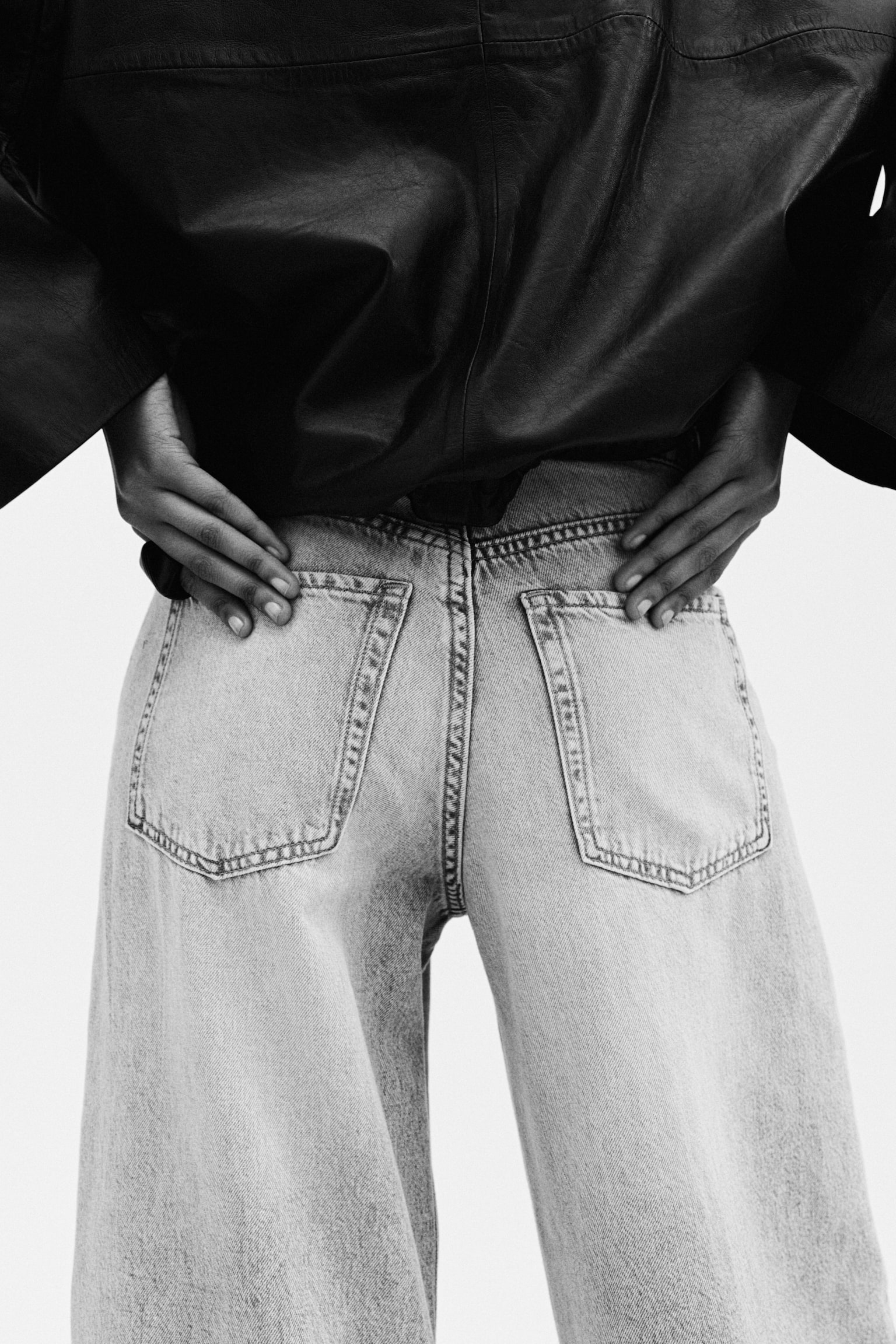 Wide High Waist Jeans - Ανοιχτό μπλε denim/Μπλε denim/Σκούρο μπλε denim/Μπλε denim/Λευκό - 5