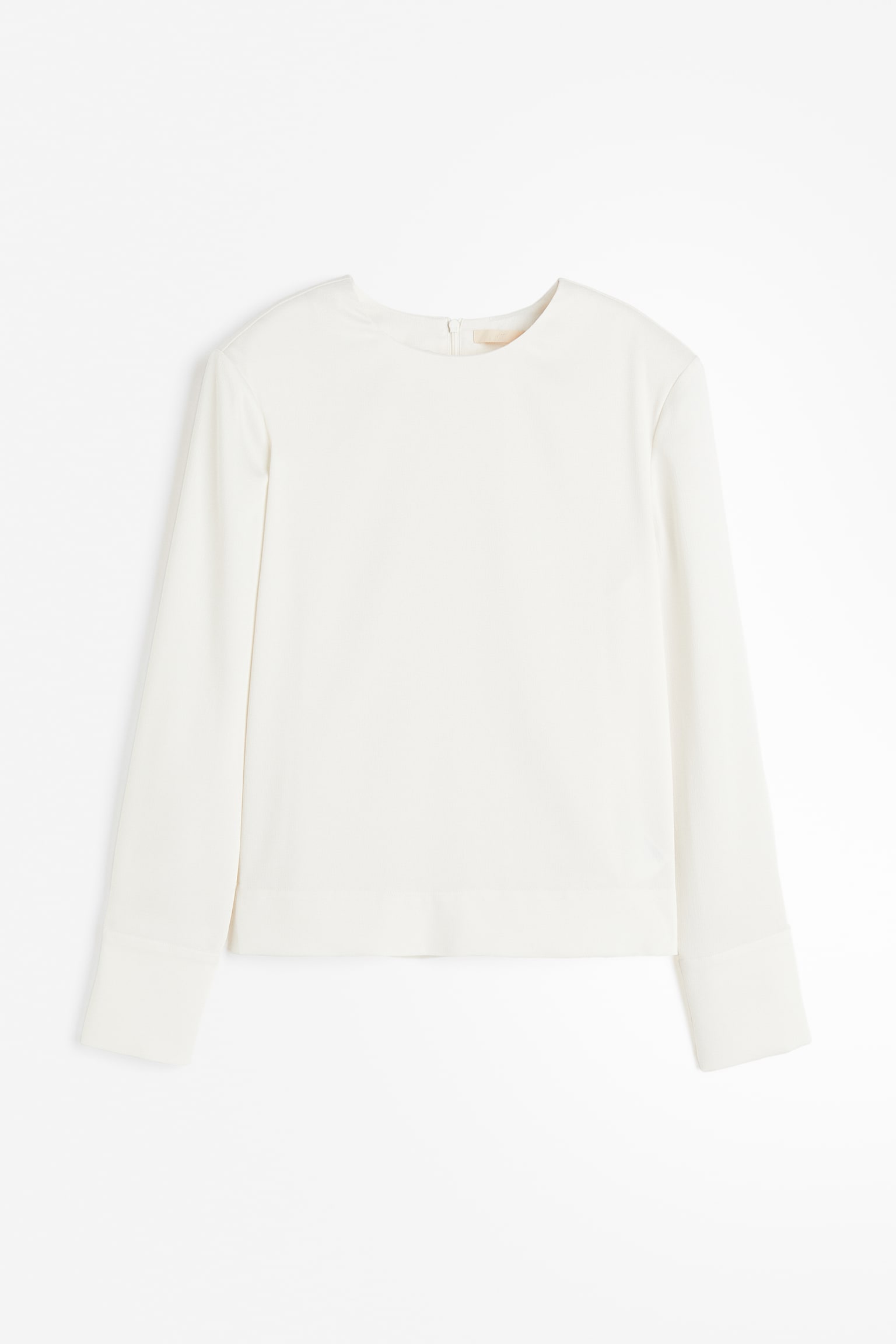 Shoulder-pad blouse - White/Black - 1