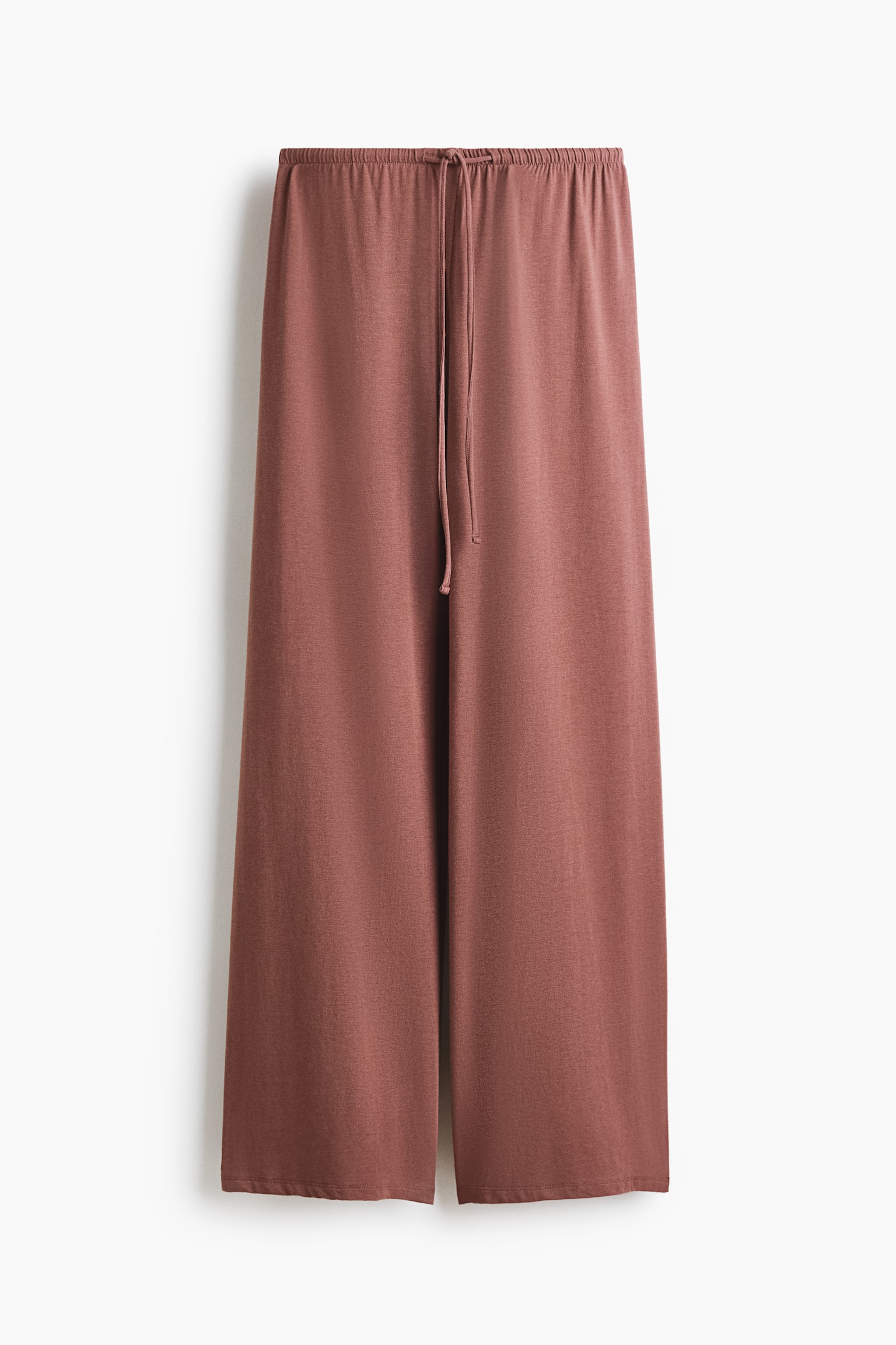 Viscose-blend pyjama bottoms - Dark dusty pink - 1