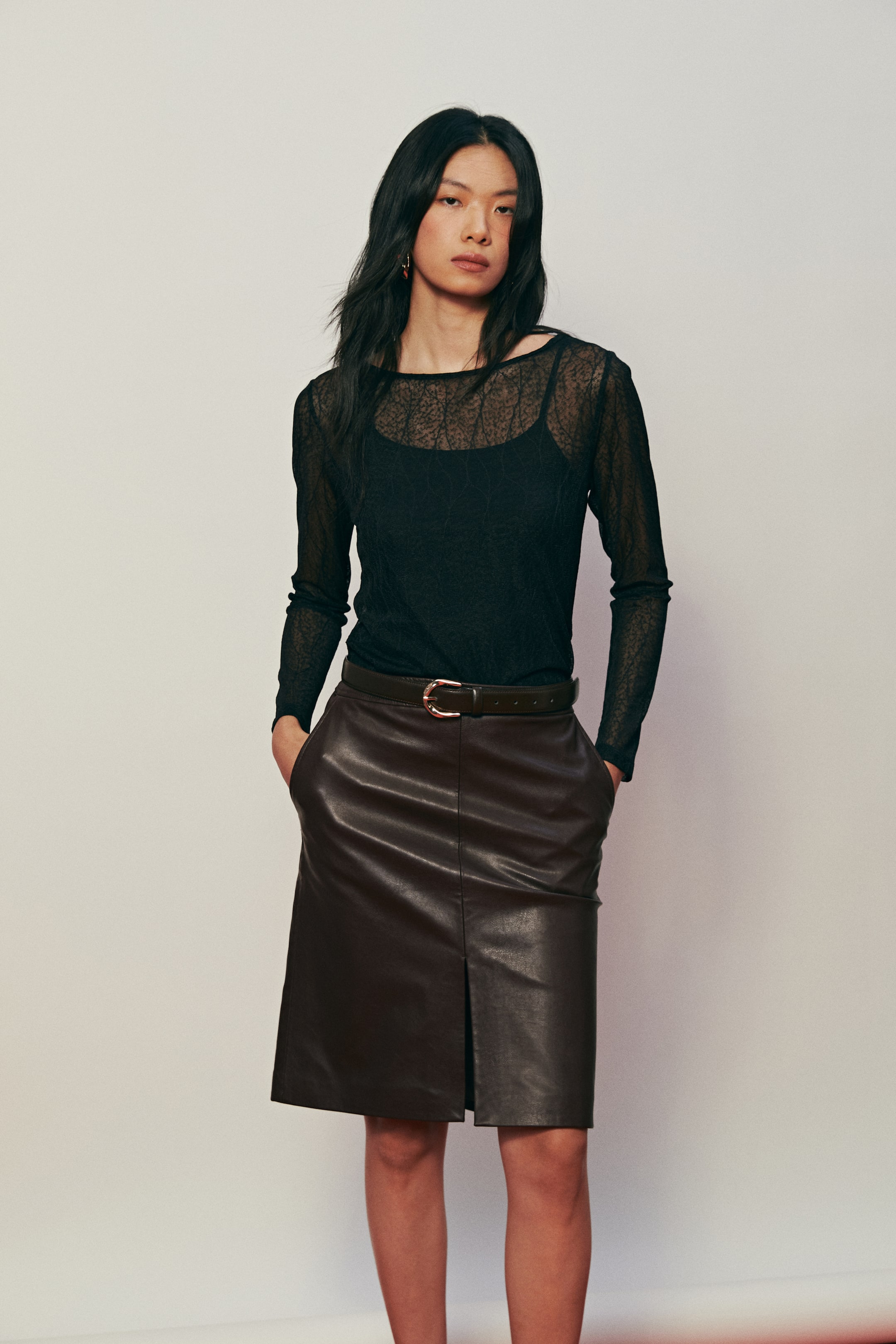 View larger image: Draped lace top - Black - Ladies | H&M PH 3