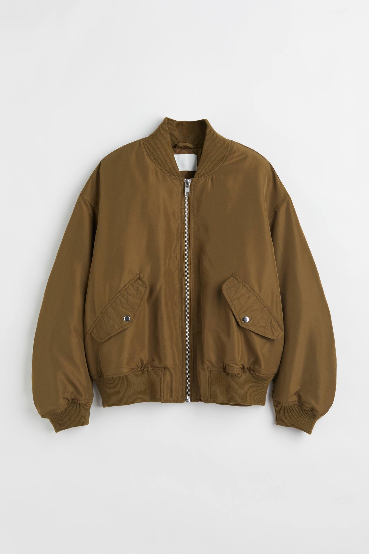 Bomberjack Dames Kort Blousonjack Lentelicht Overgangsjack Casual Pilotenjack Met Lange Mouwen Vintage Sportief Collegejack Met Rits Springjack Pilotenjack (Color : Khaki, Size : XL