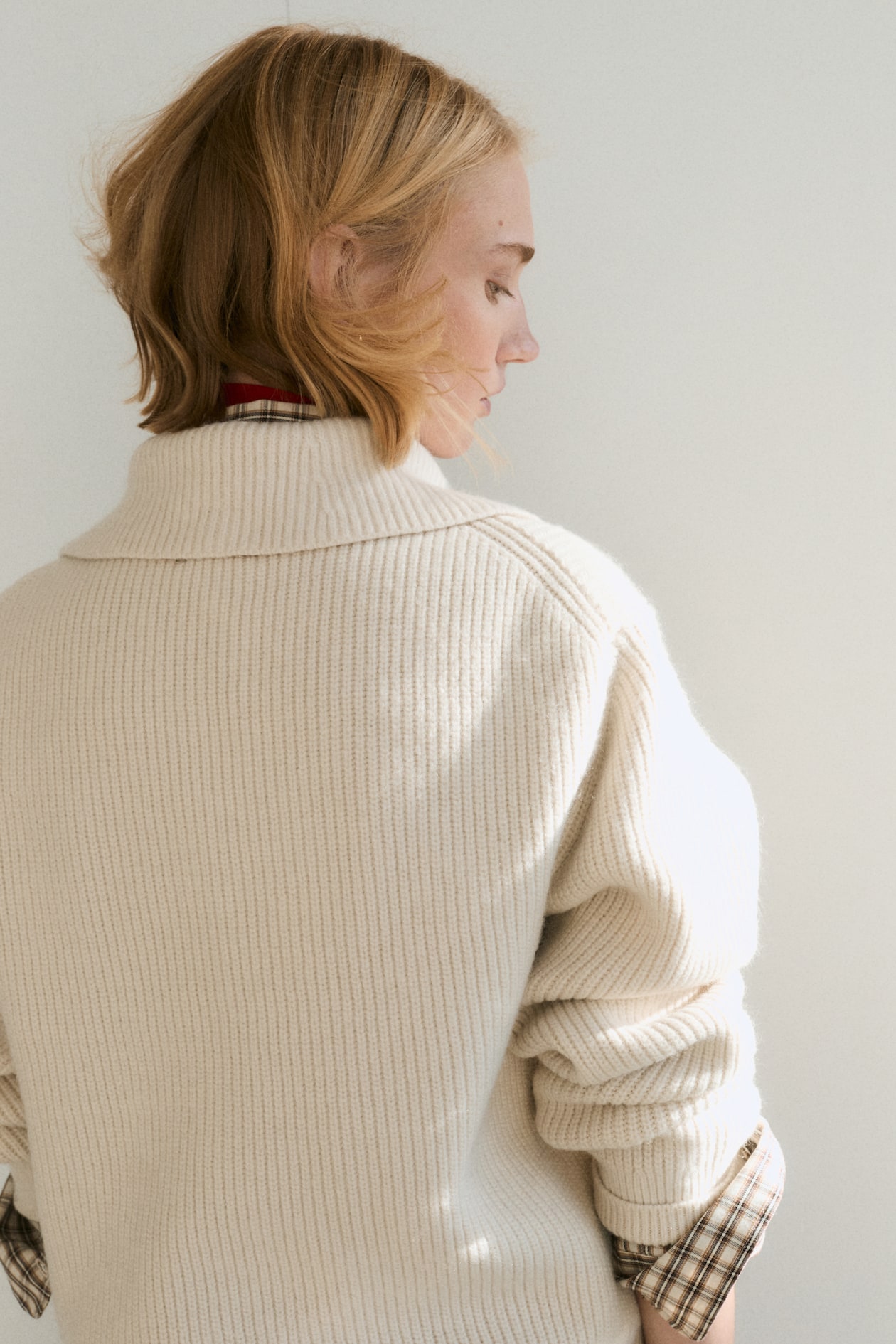 Rib-Knit Half-Zip Sweater - image 2