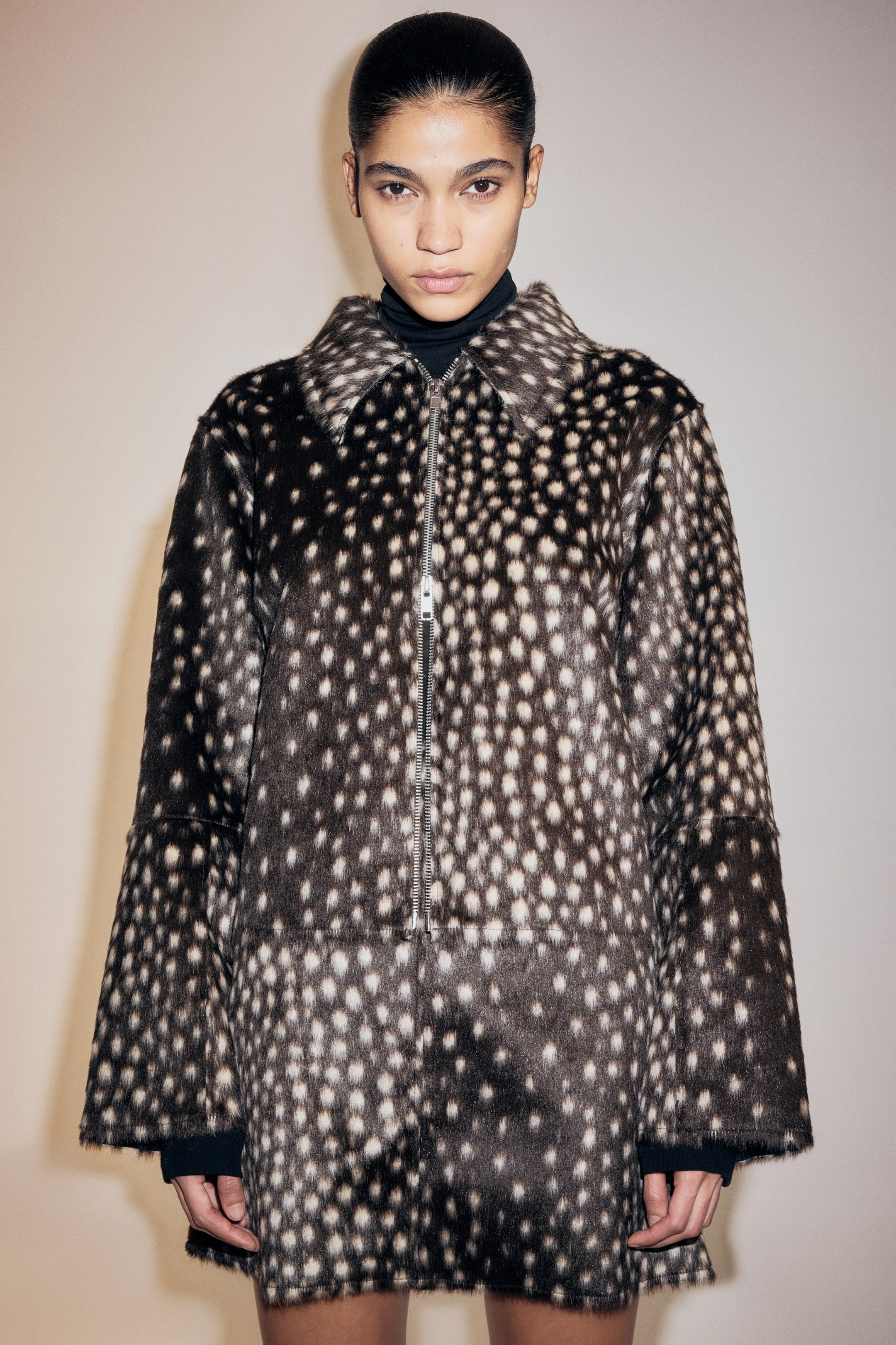 Ampliar la imagen: Minifalda vaporosa - Café oscuro/Jaspeado - Ladies | H&M MX 1