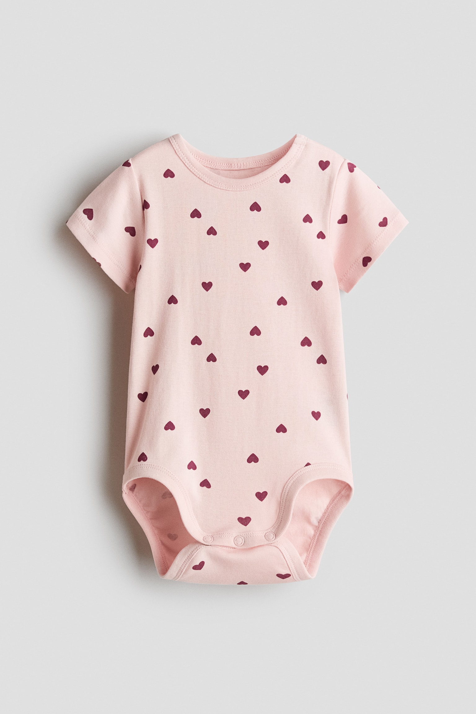 Printed bodysuit - Light dusty pink/Hearts/Light dusty blue/Cars/Light khaki green/Vehicles/Cream/Seashells/White/Vehicles/Light pink/Floral/Light beige/Dinosaurs/Light pink/Strawberries