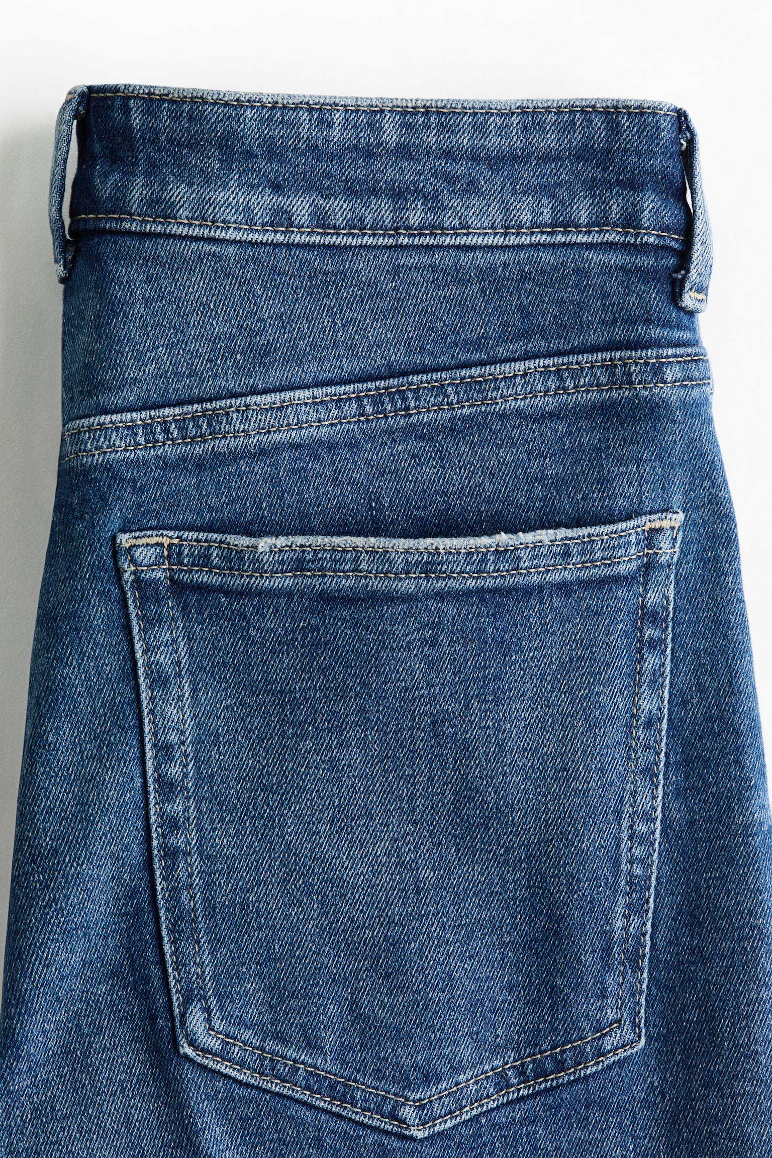 Slim Straight High Ankle Jeans - Denim blue/Light denim blue/White - 6