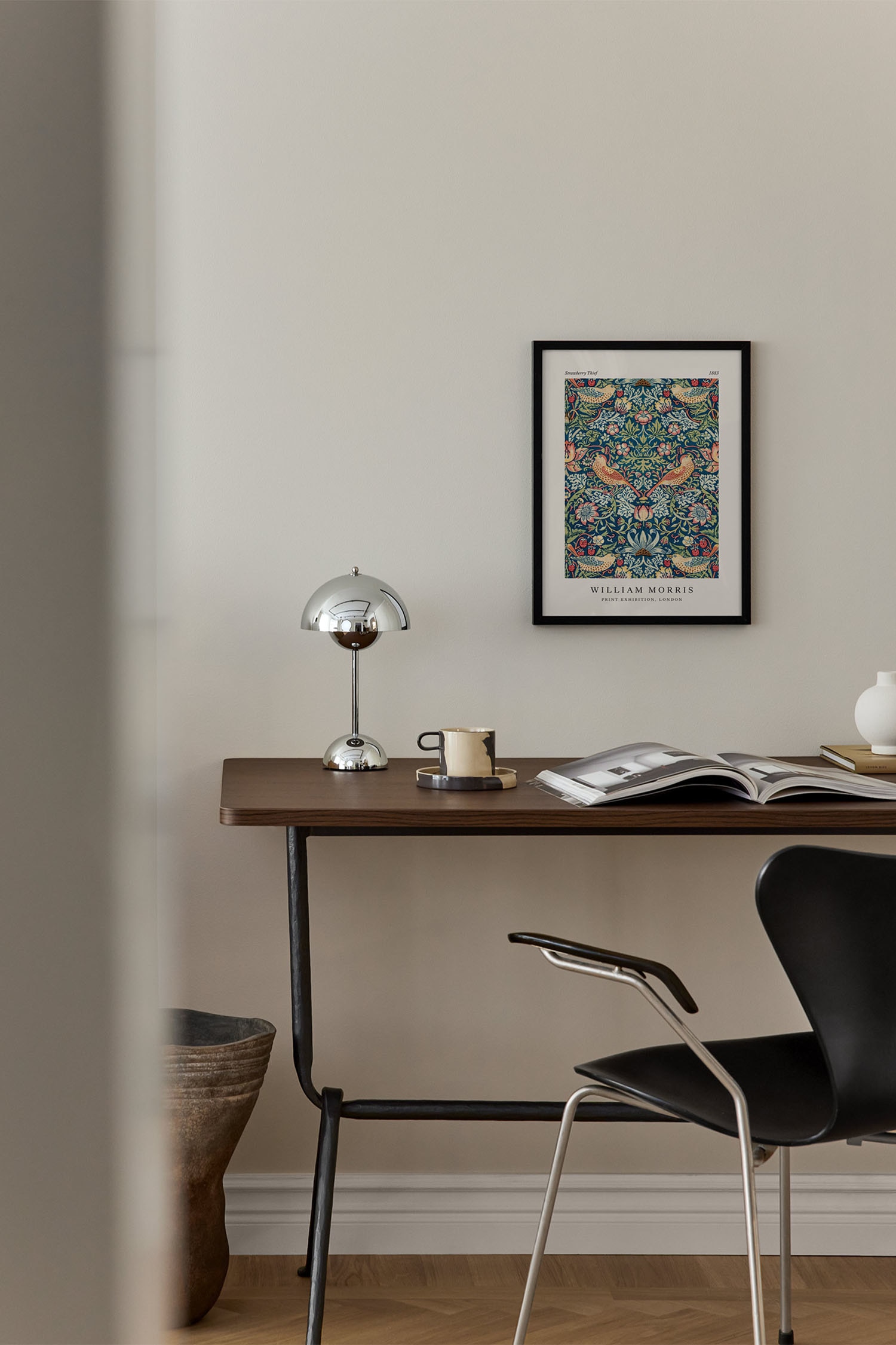 Strawberry Thief By Morris Poster - Beige/blau/grün