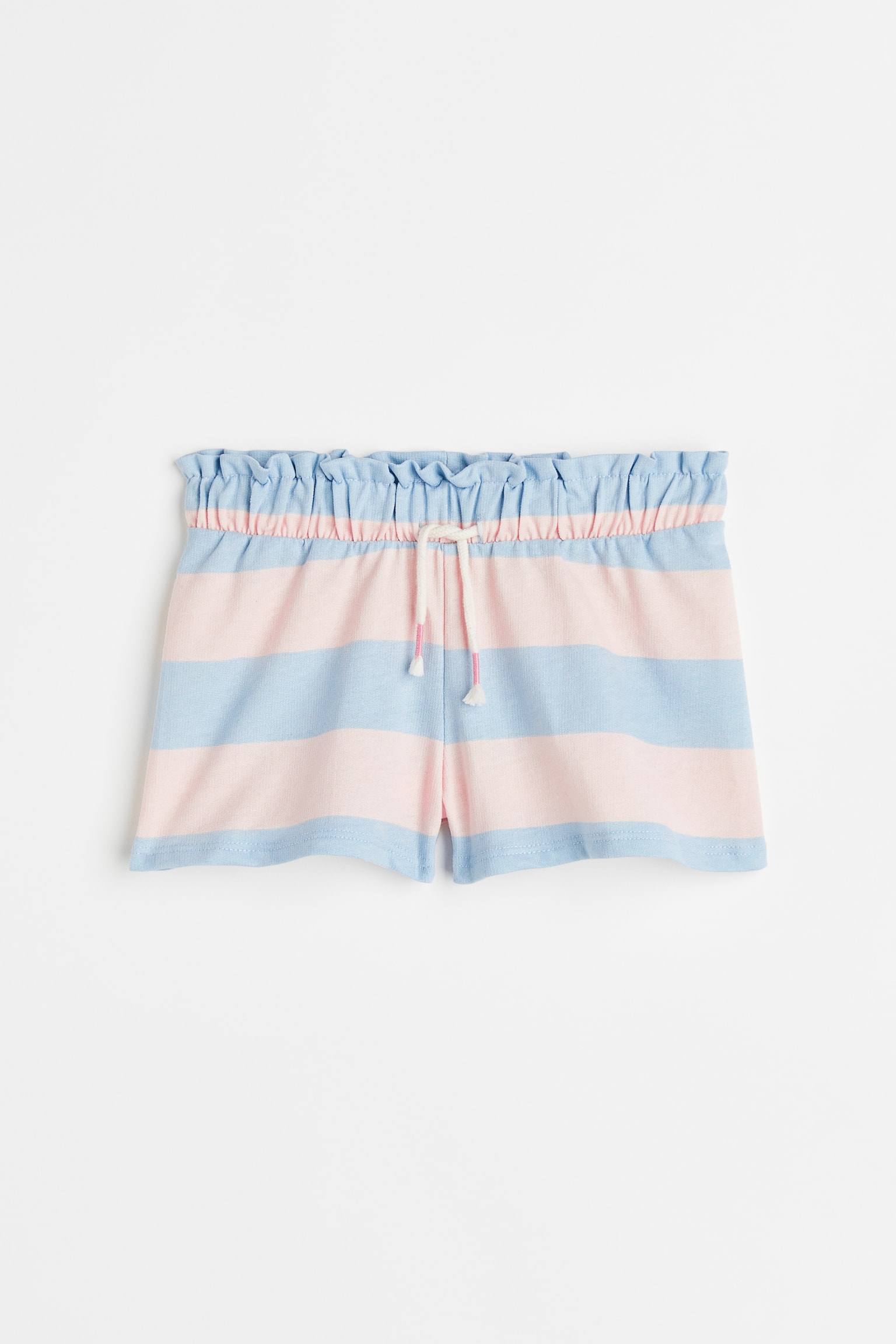 Cotton pull-on shorts - Light blue/Striped/Powder pink/Light yellow - 1