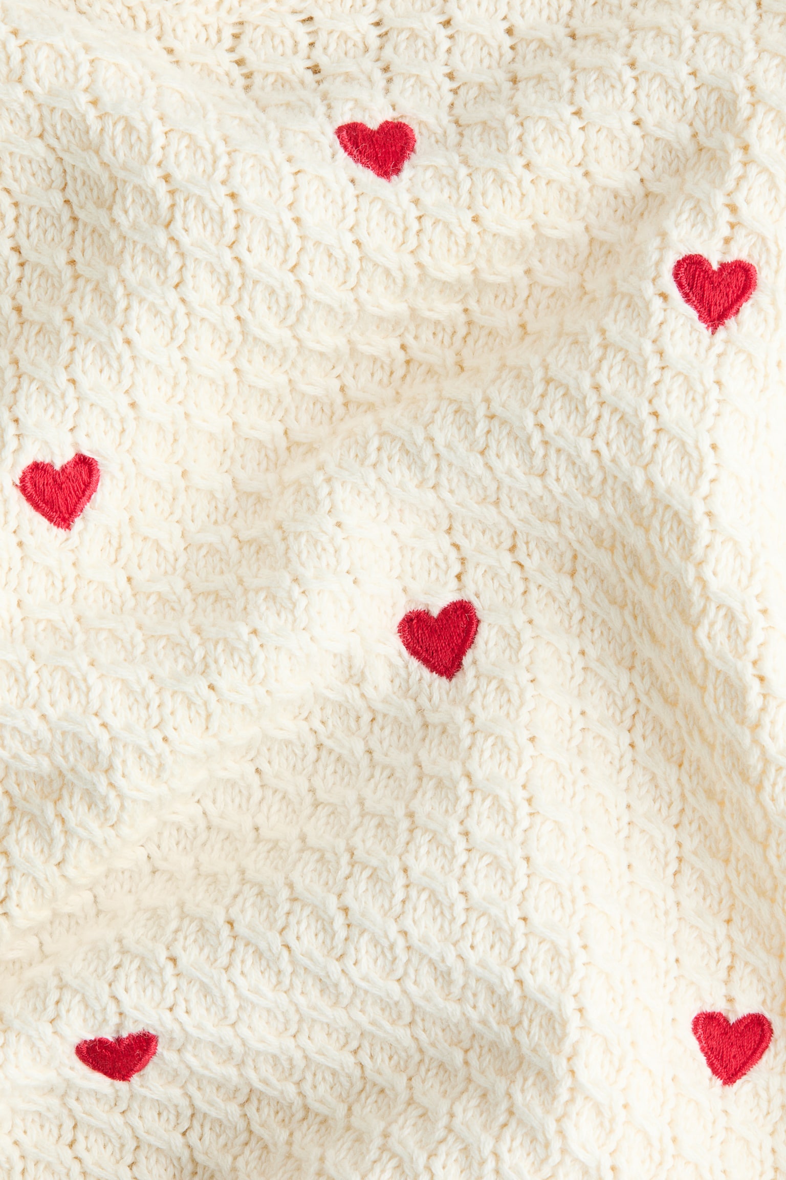 Textured-knit jumper - Cream/Hearts/Blue/Striped/Red/Striped - 3