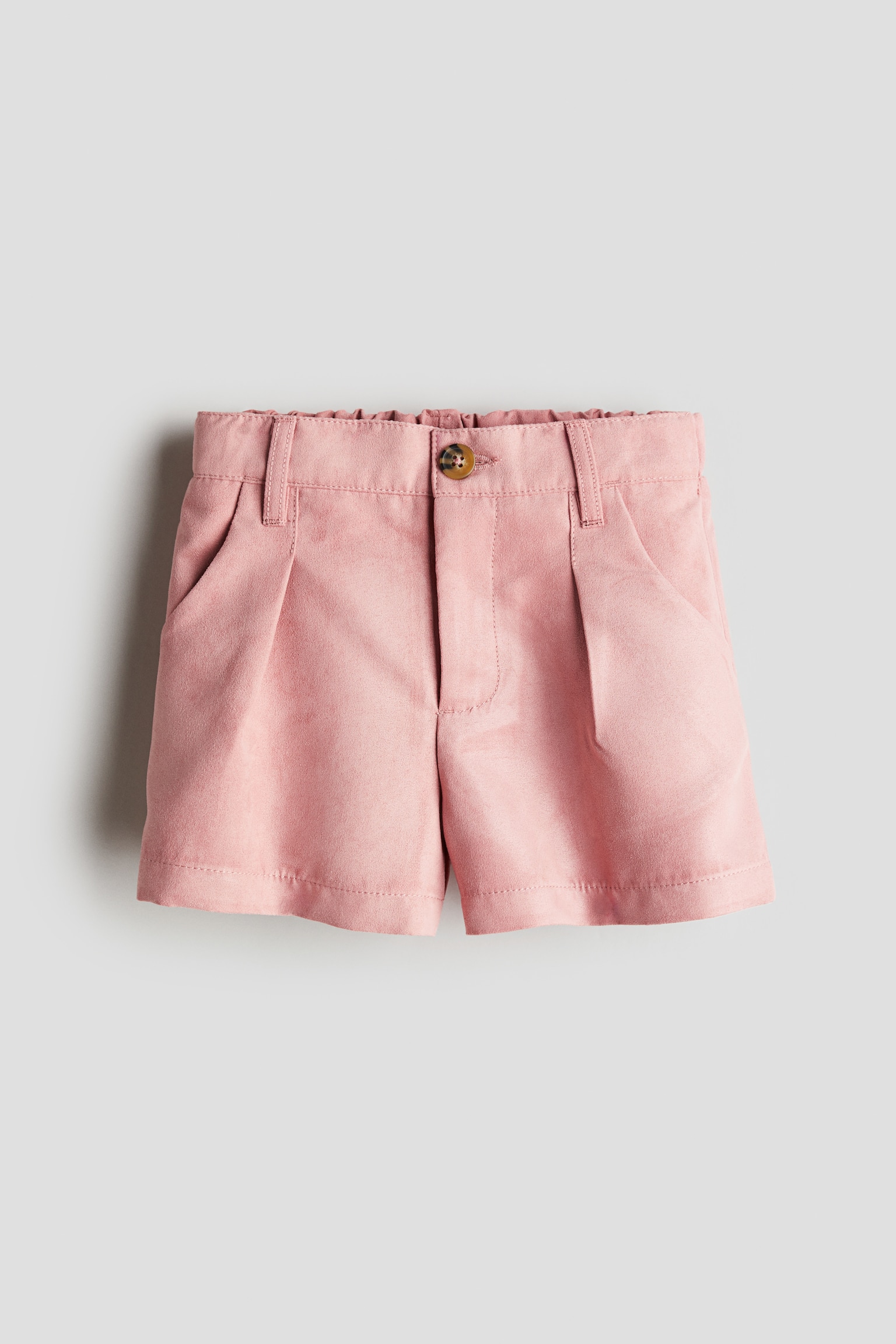 Pleated shorts - Pink/Dark grey/Pinstriped - 1