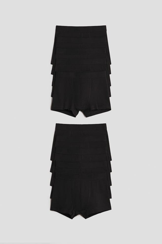 10er-Pack Trunks aus Baumwolle - Schwarz/Graumeliert/Hellgraumeliert/Dunkles Khakigrün/Mattblau - 1