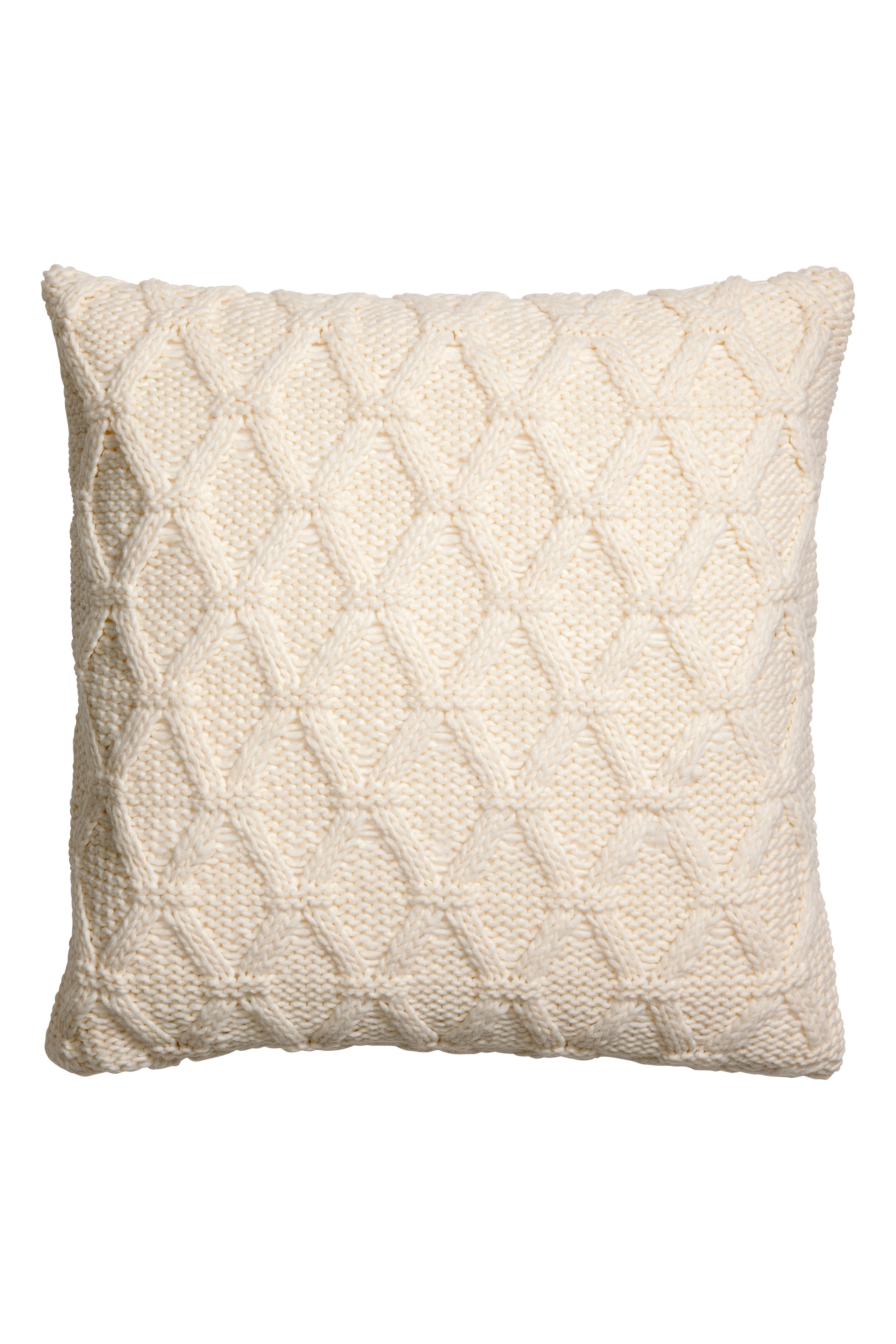 View larger image: Cable-knit cushion cover - White - Home All | H&M GB 1