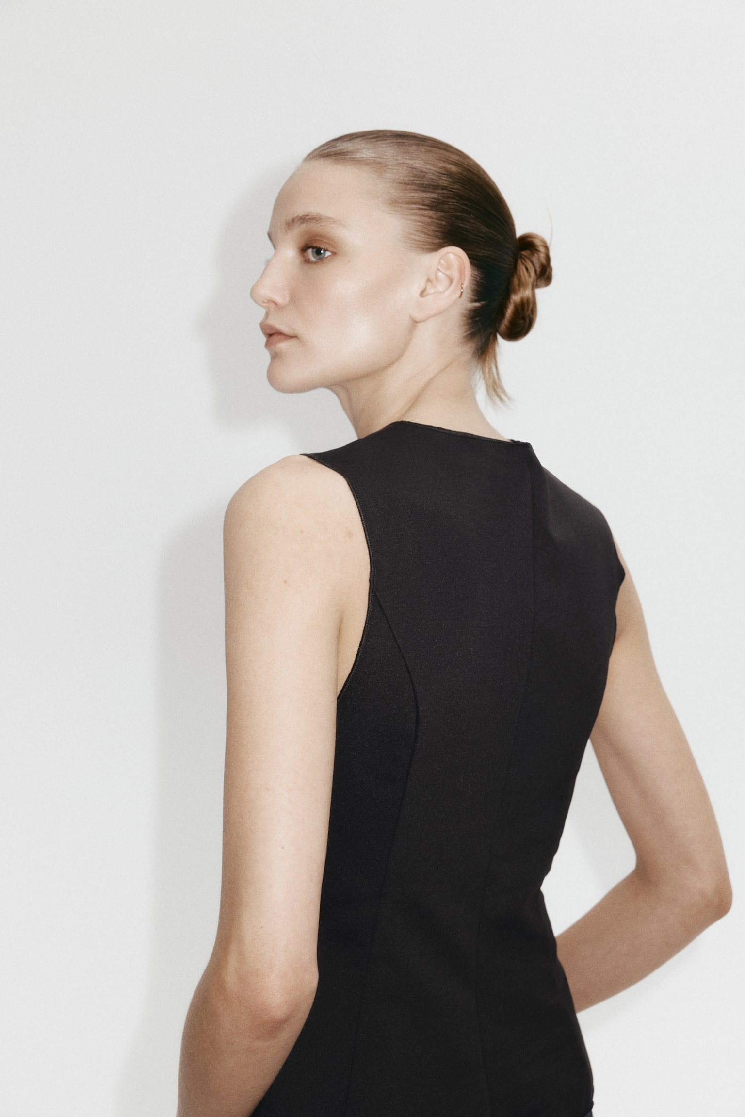 וסט ג'רזי - חום כהה/קרם - 6