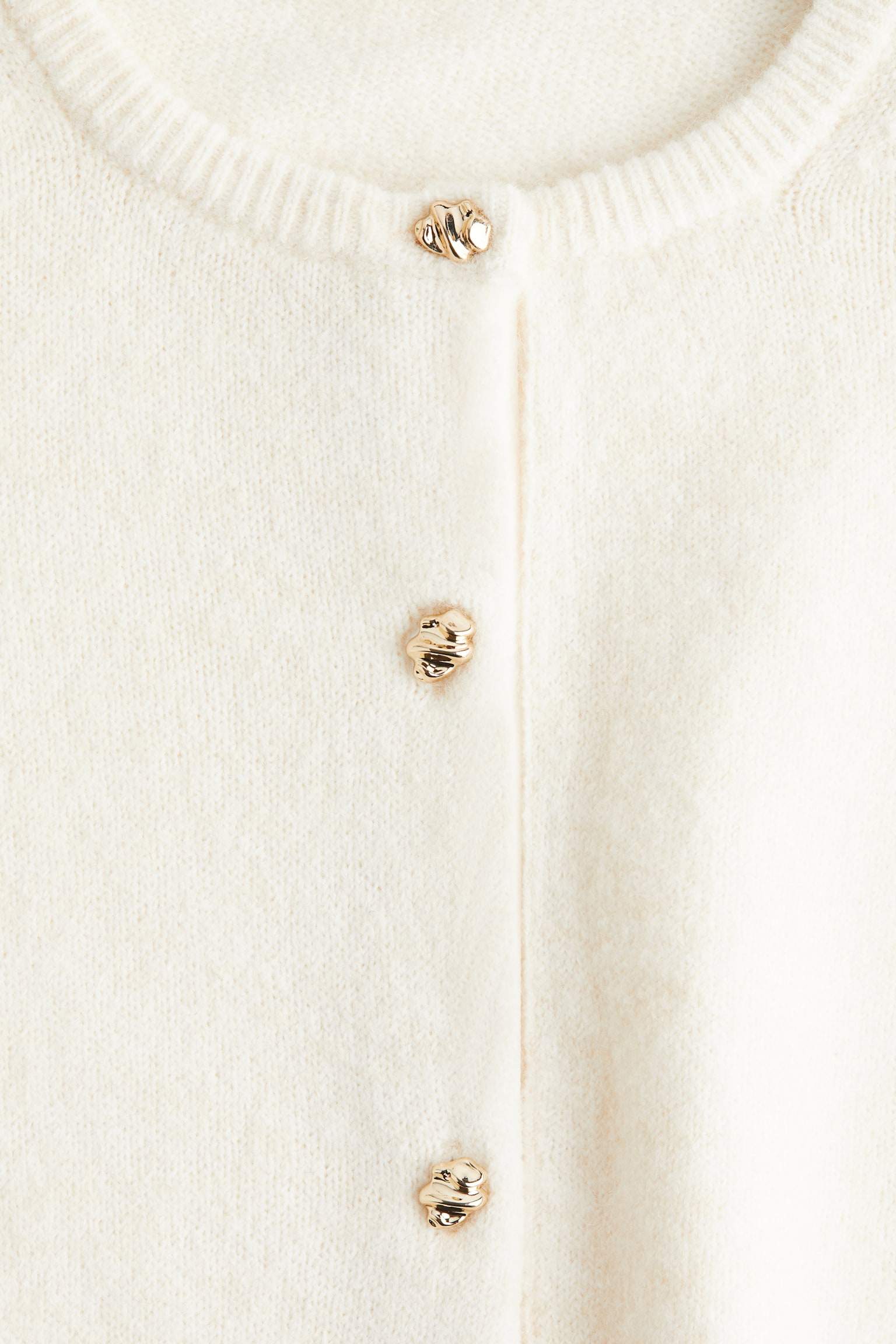 Fine-knit cardigan - Cream/Dark grey marl/Black/Powder pink - 4