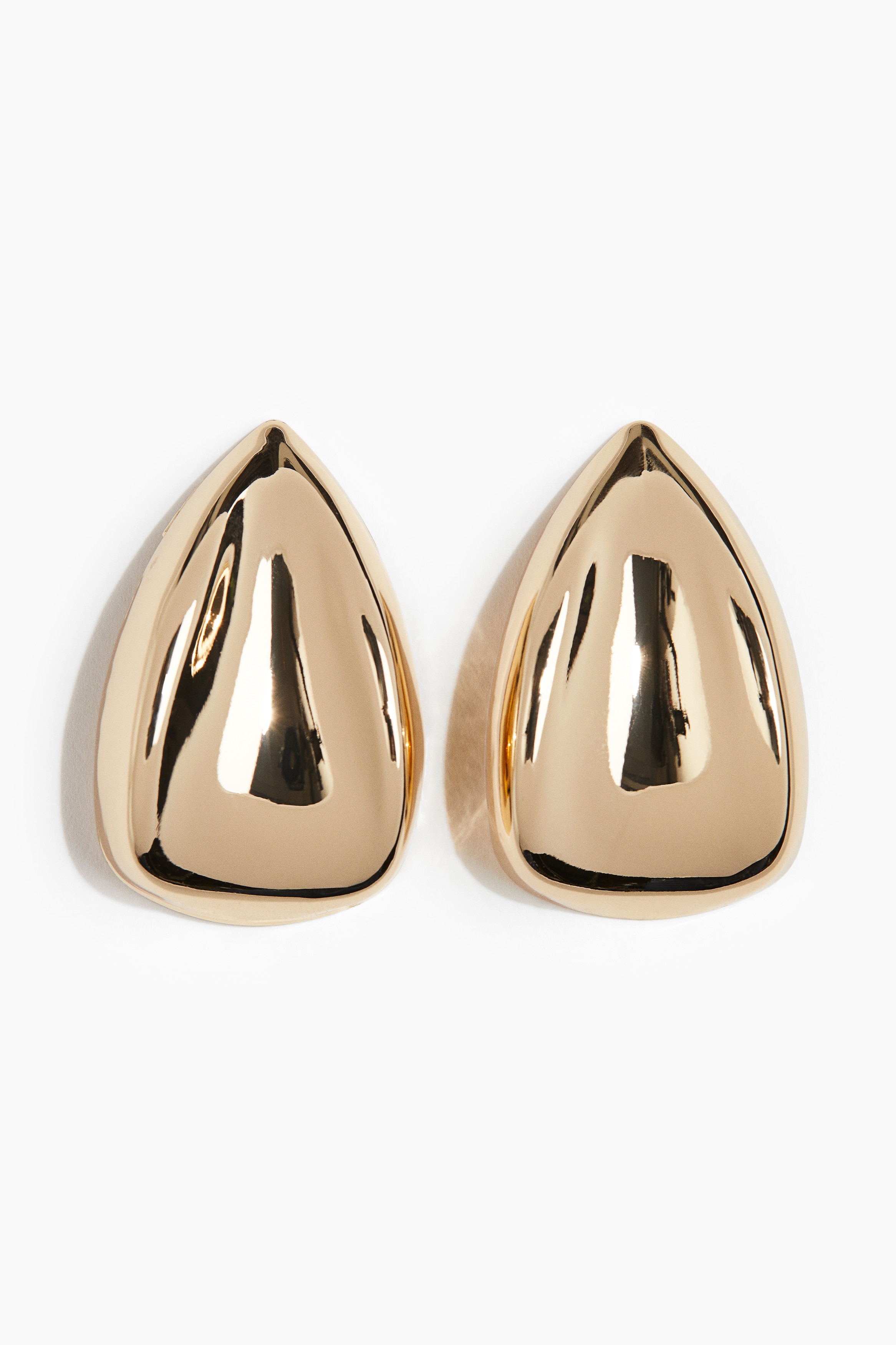 Drop Shaped Earrings - Gold colour